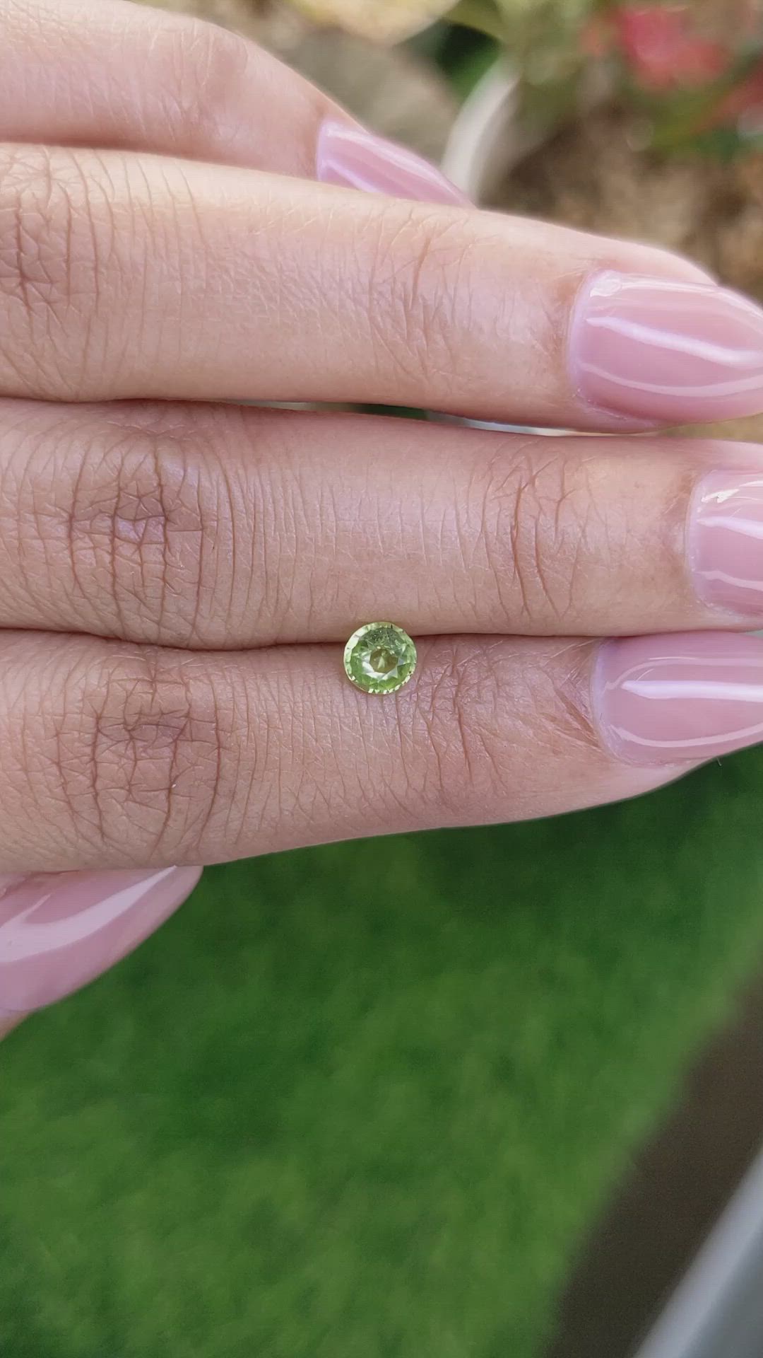 0.47 Ct. Yellowish Green Peridot from Pakistan Size Video
