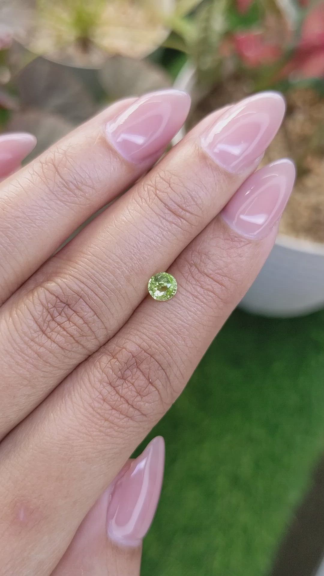 0.47 Ct. Yellowish Green Peridot from Pakistan Size Video