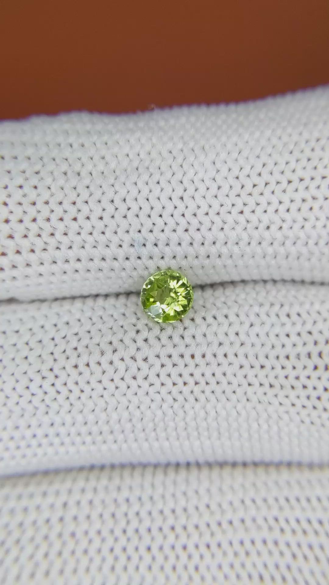 0.47 Ct. Yellowish Green Peridot from Pakistan Size Video