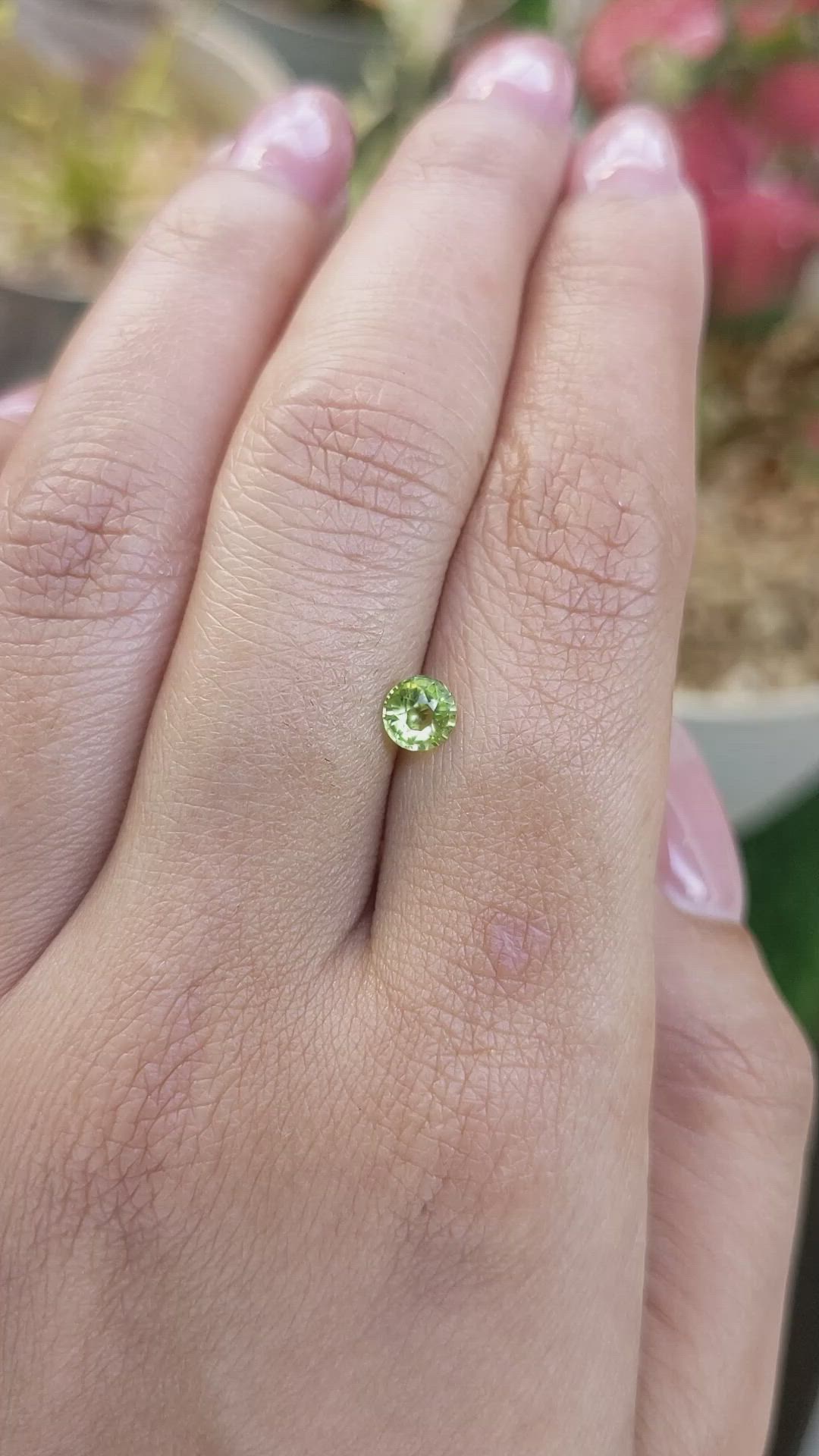 0.47 Ct. Yellowish Green Peridot from Pakistan Size Video