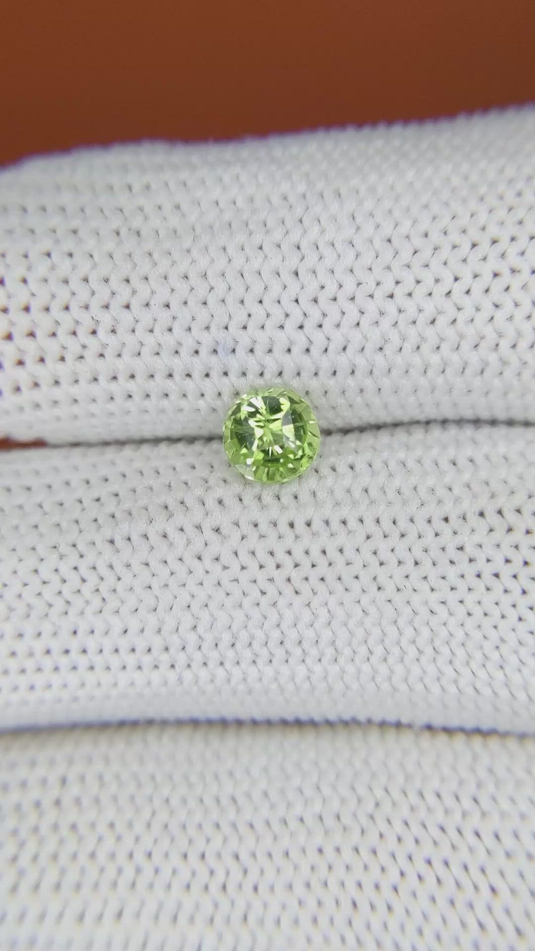 0.64 Ct. Yellowish Green Peridot from Pakistan Size Video