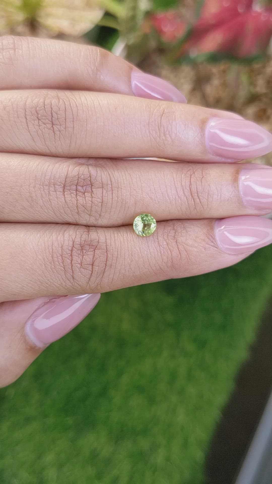 0.64 Ct. Yellowish Green Peridot from Pakistan Size Video