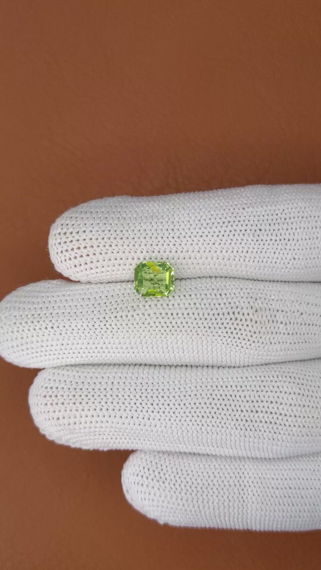 1.39 Ct. Yellowish Green Peridot from Pakistan Size Video
