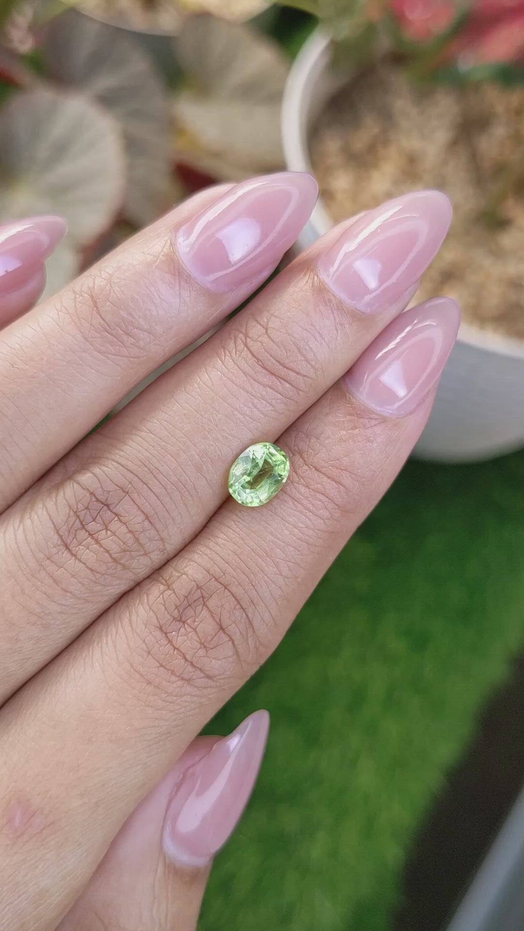 1.27 Ct. Yellowish Green Peridot from Pakistan Size Video