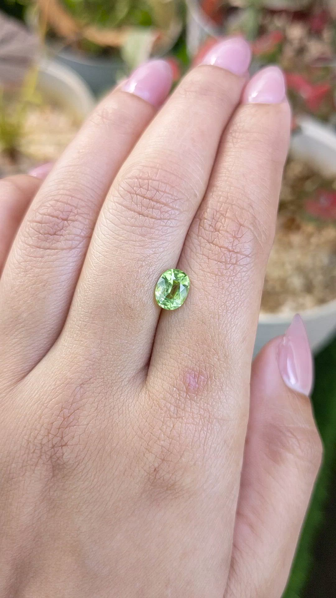 1.27 Ct. Yellowish Green Peridot from Pakistan Size Video