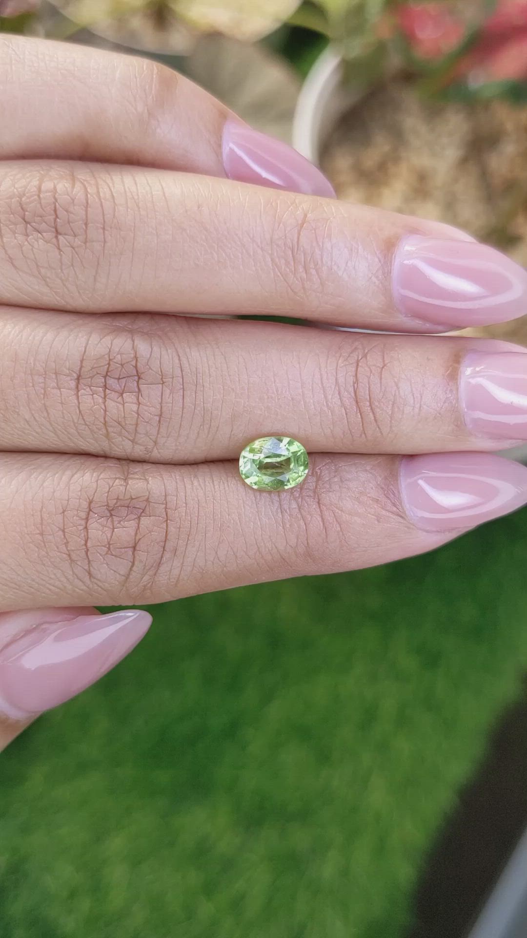 1.27 Ct. Yellowish Green Peridot from Pakistan Size Video