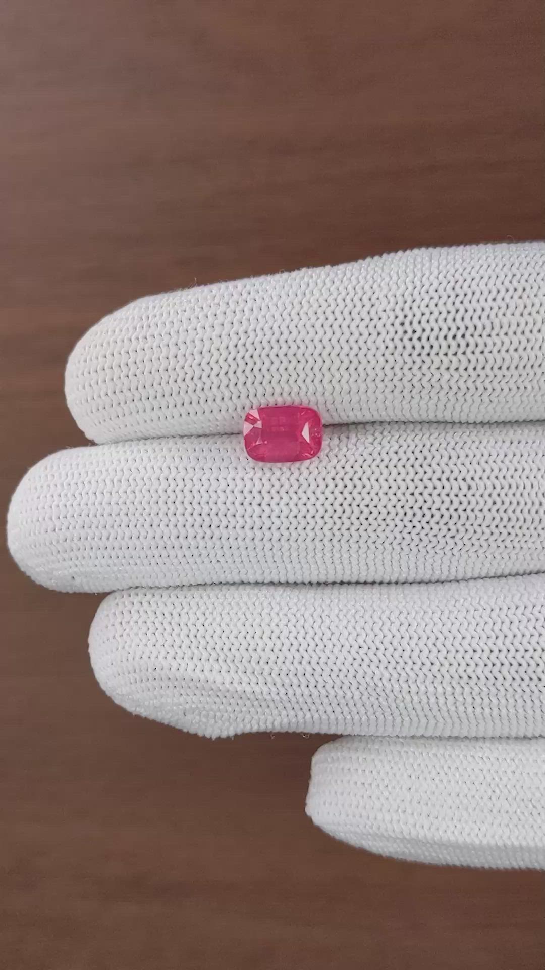 2.45 Ct. Reddish Pink Spinel from Tanzania Size Video