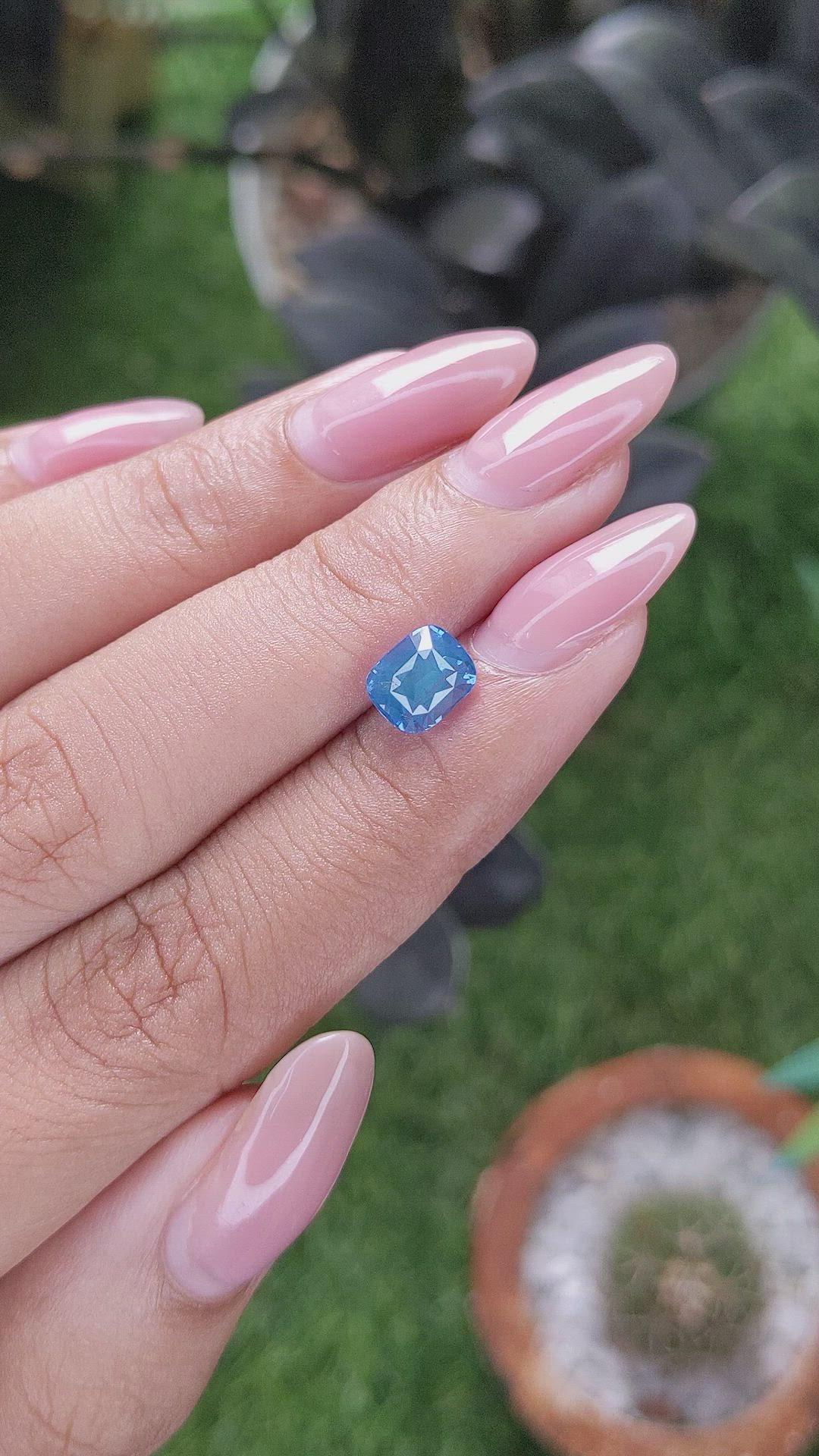 1.83 Ct. Blue Cobalt Spinel from Tanzania Size Video