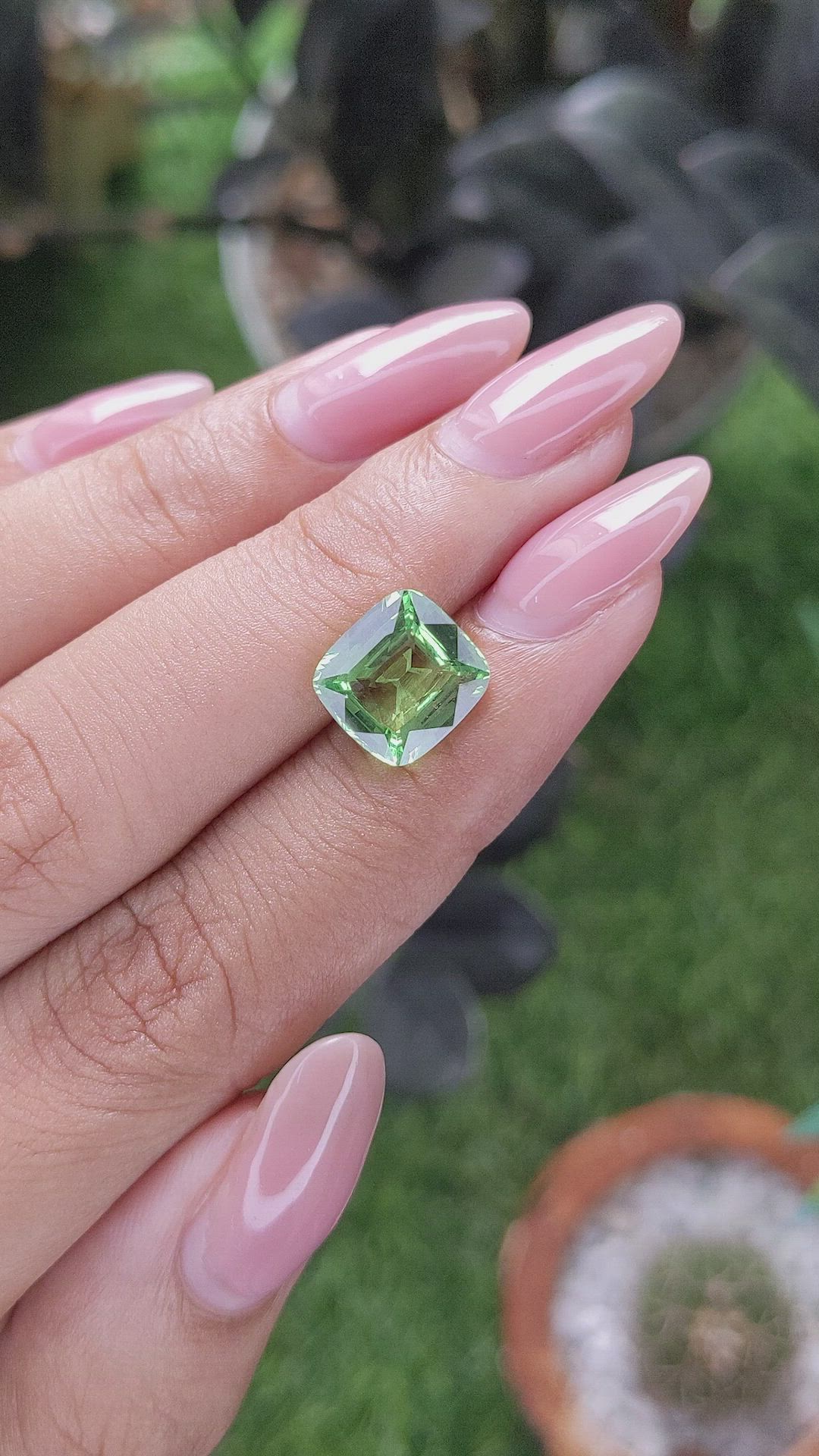 4.03 Ct. Tsavorite Garnet from Tanzania Size Video