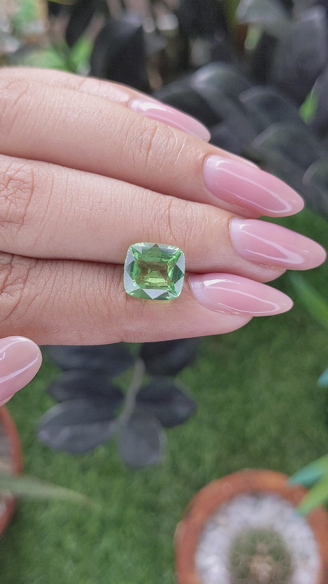 4.03 Ct. Tsavorite Garnet from Tanzania Size Video