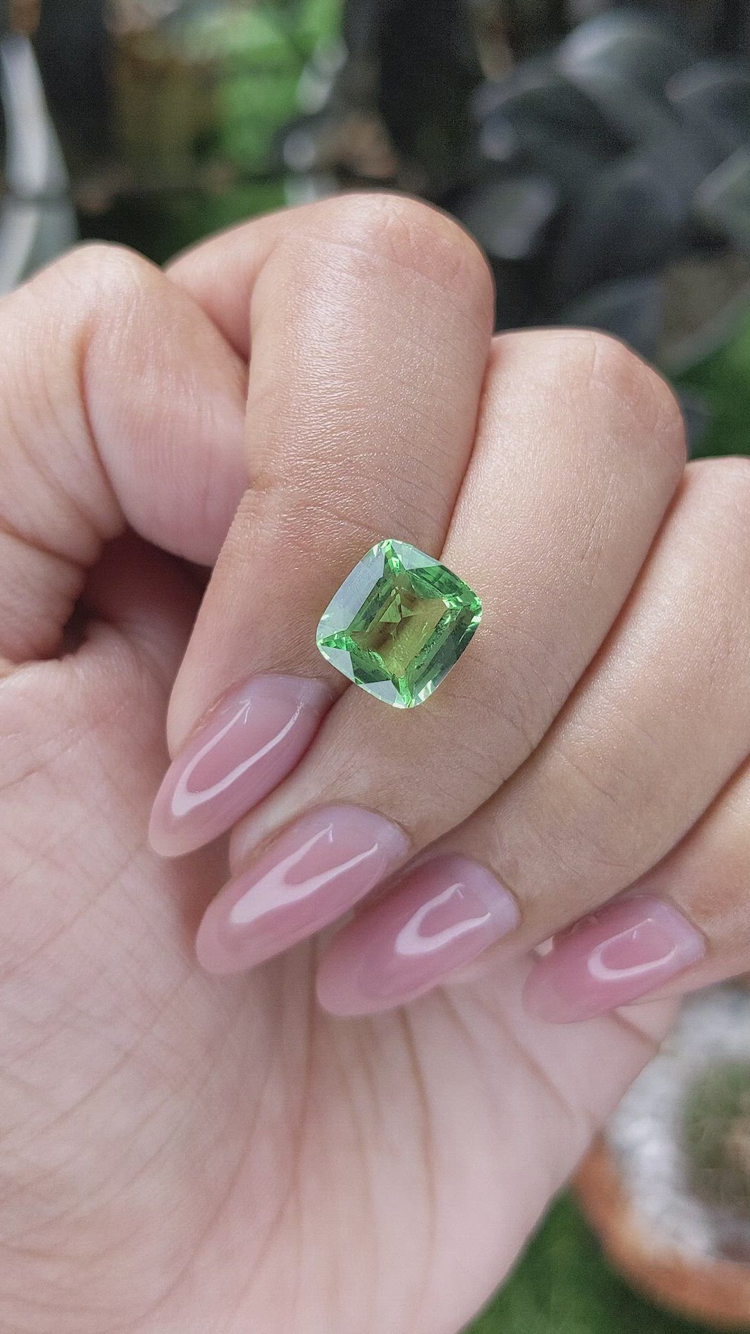 4.03 Ct. Tsavorite Garnet from Tanzania Size Video