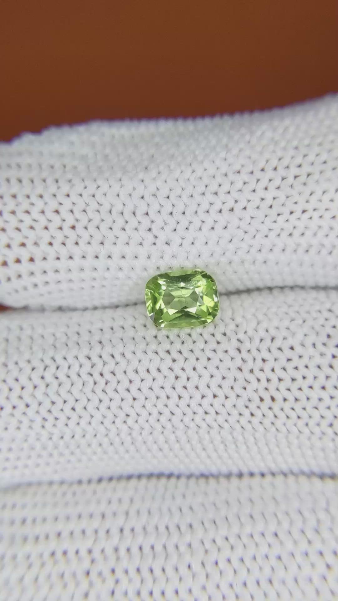 0.86 Ct. Yellowish Green Peridot from Pakistan Size Video