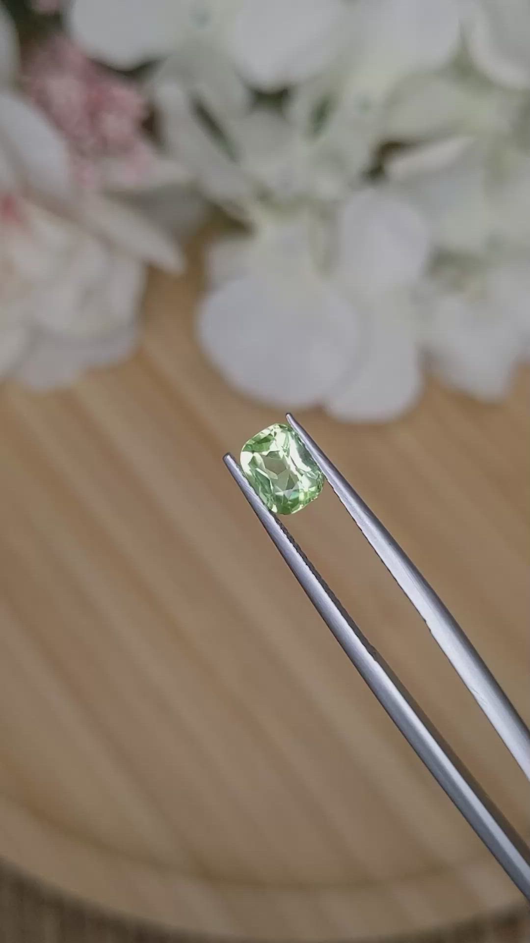 0.86 Ct. Yellowish Green Peridot from Pakistan Size Video