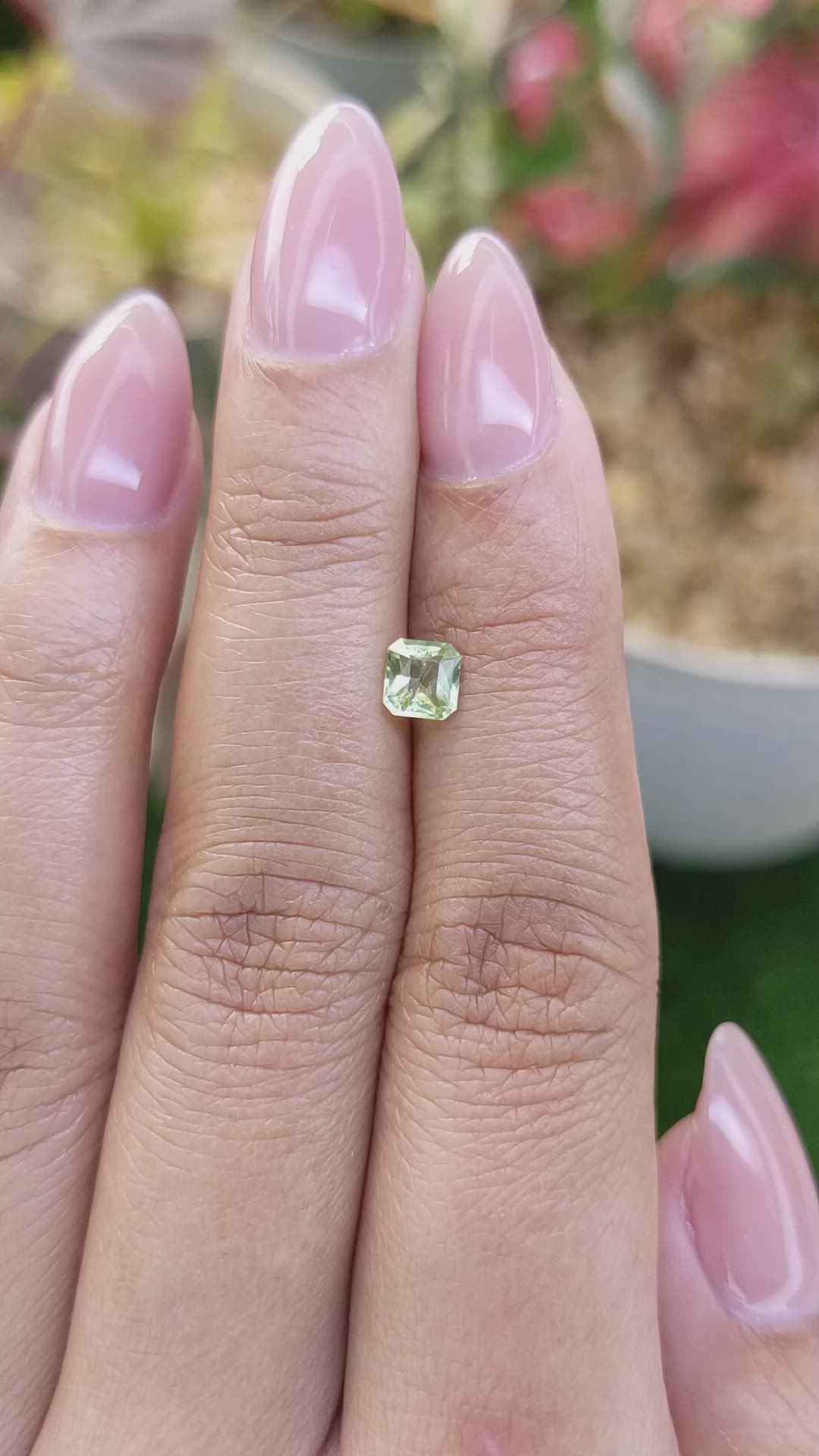 0.49 Ct. Yellowish Green Peridot from Pakistan Size Video