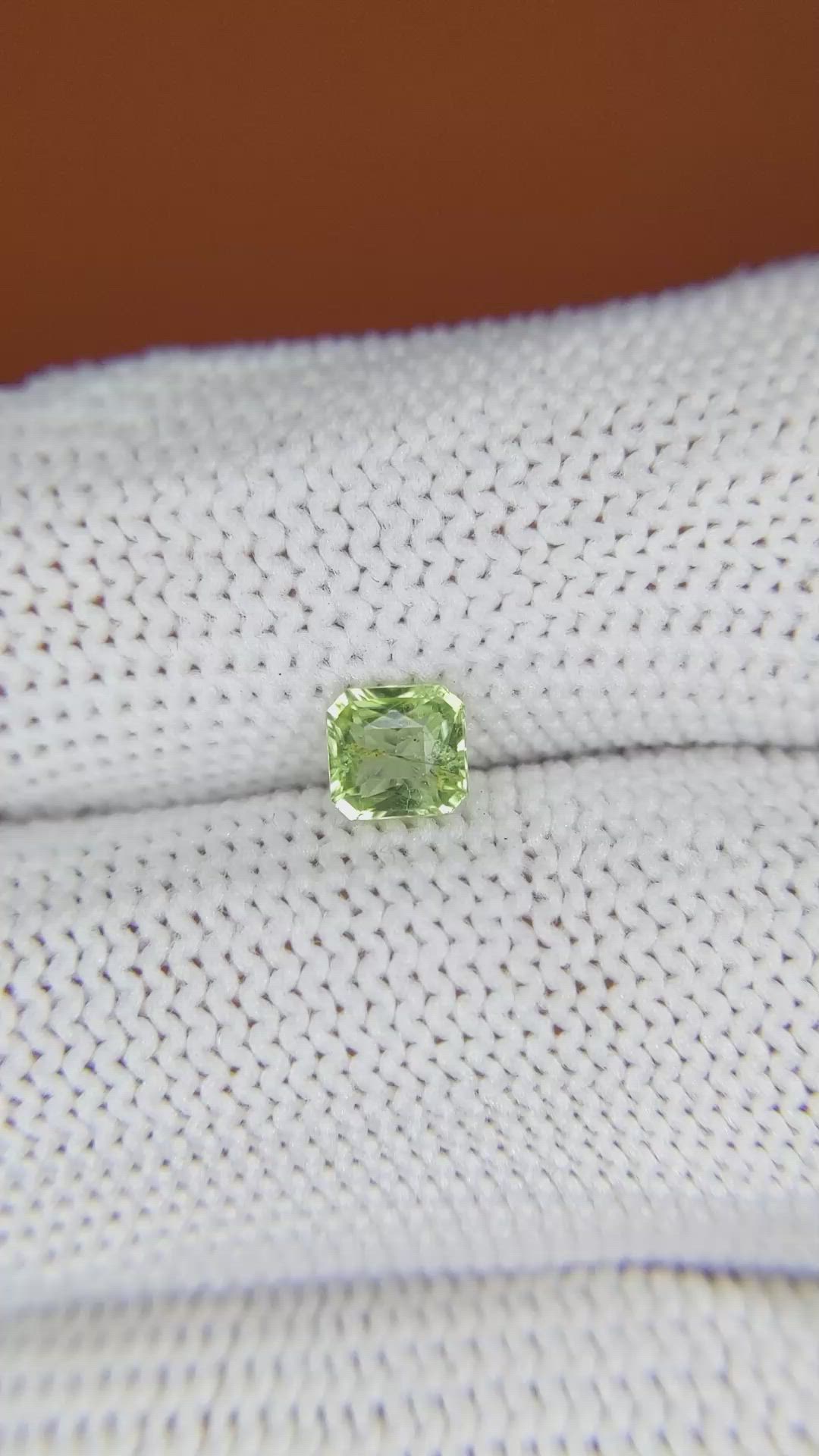 0.49 Ct. Yellowish Green Peridot from Pakistan Size Video