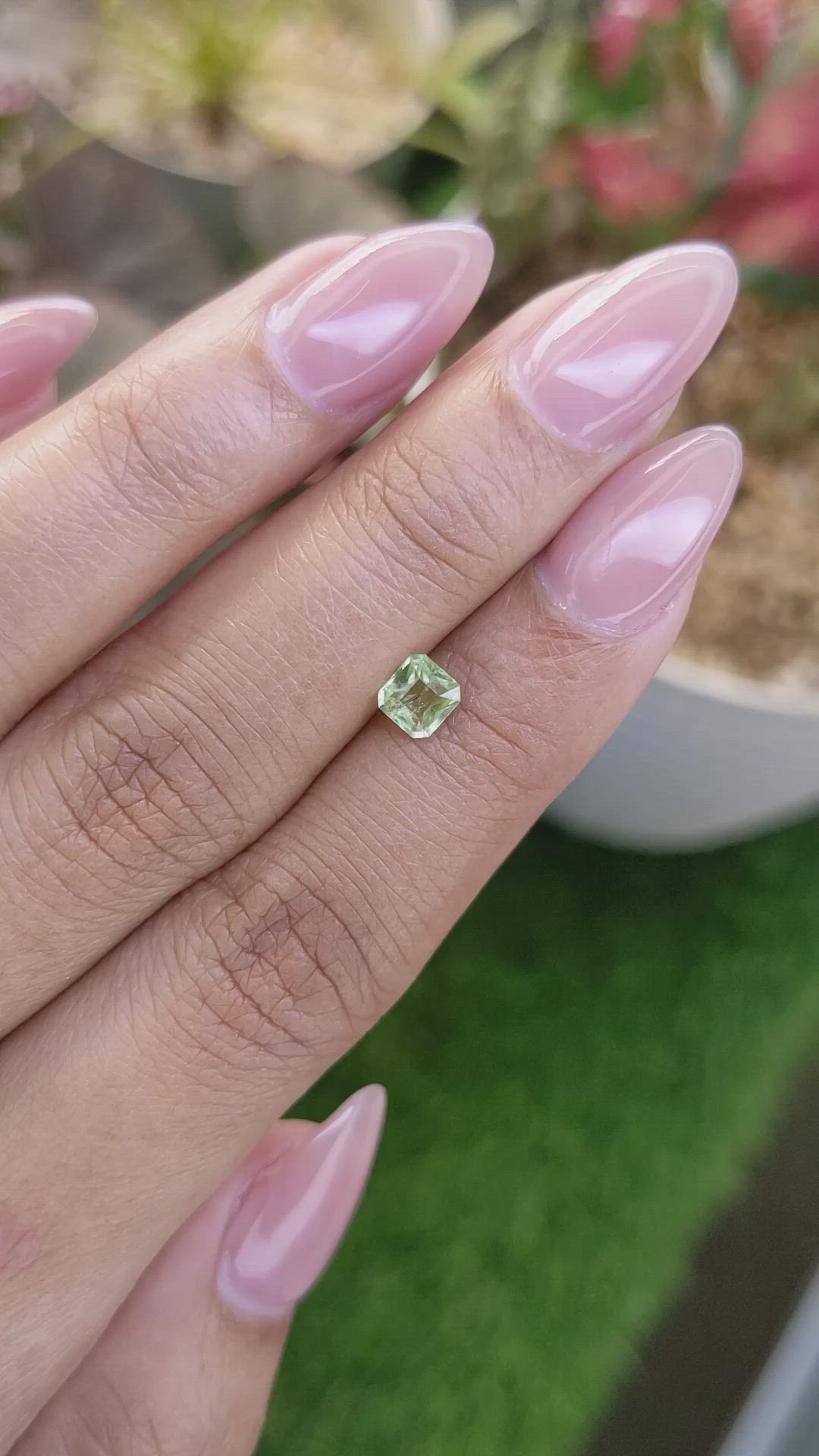 0.49 Ct. Yellowish Green Peridot from Pakistan Size Video