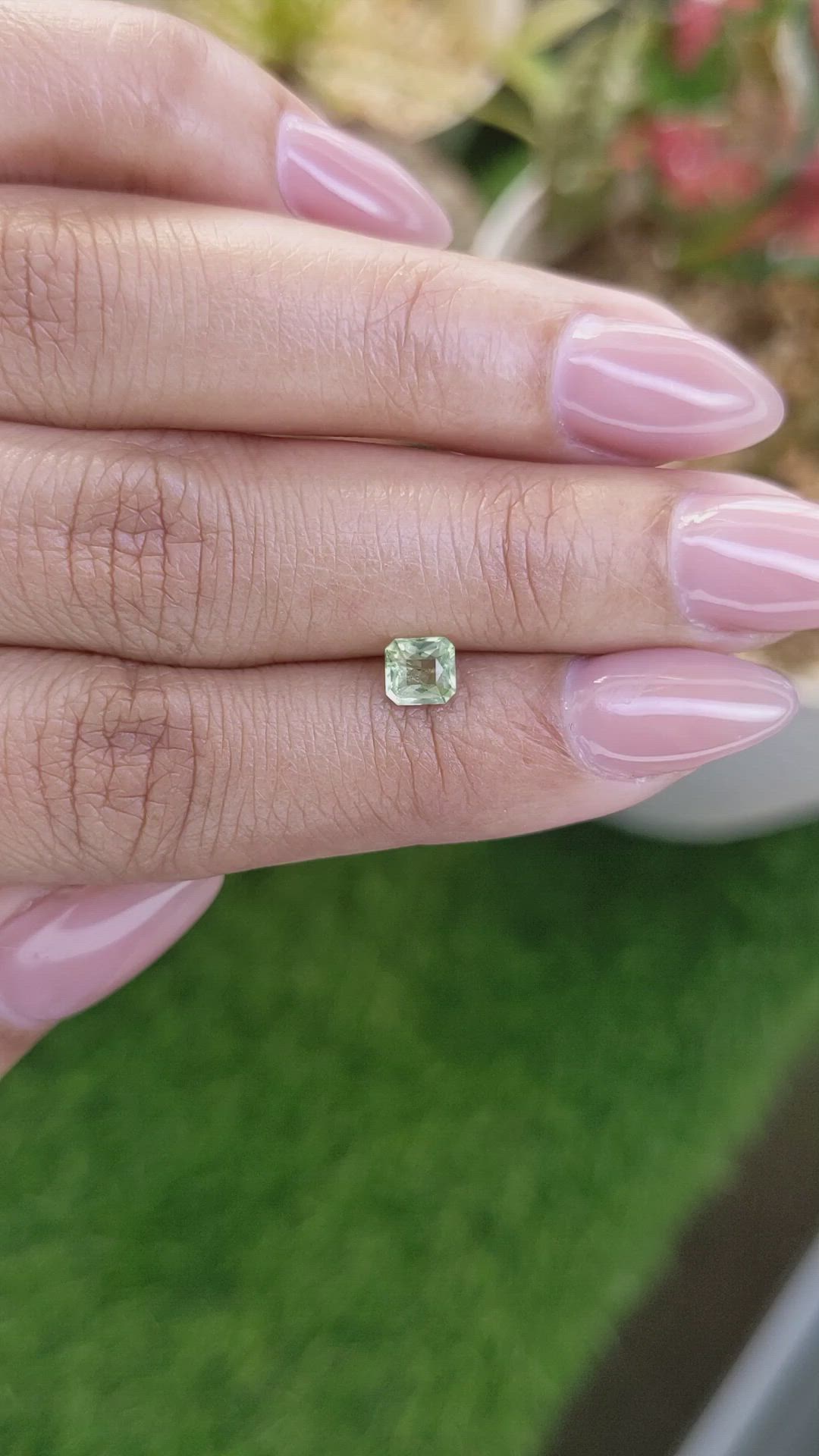 0.49 Ct. Yellowish Green Peridot from Pakistan Size Video