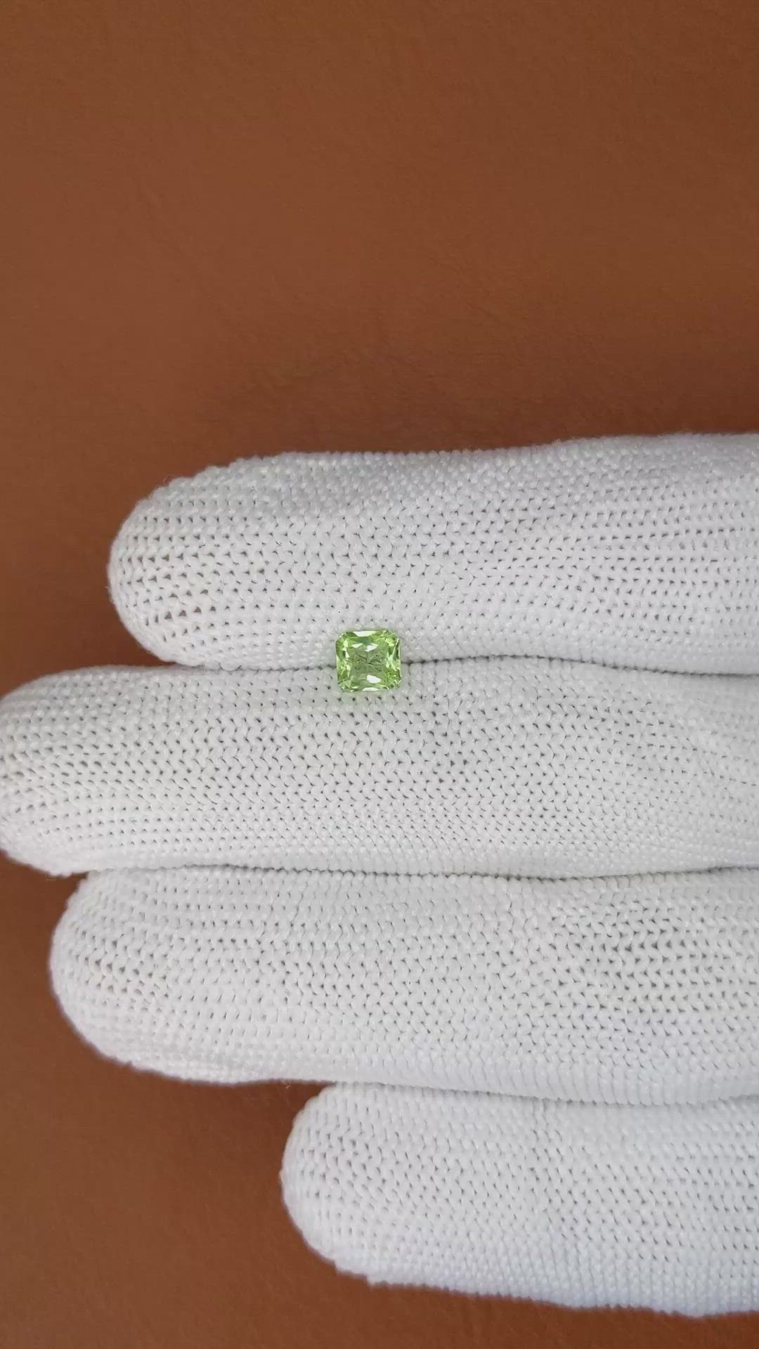 0.49 Ct. Yellowish Green Peridot from Pakistan Size Video