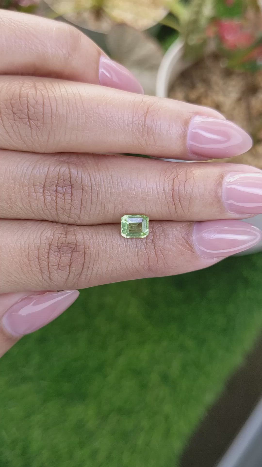 1.01 Ct. Yellowish Green Peridot from Pakistan Size Video