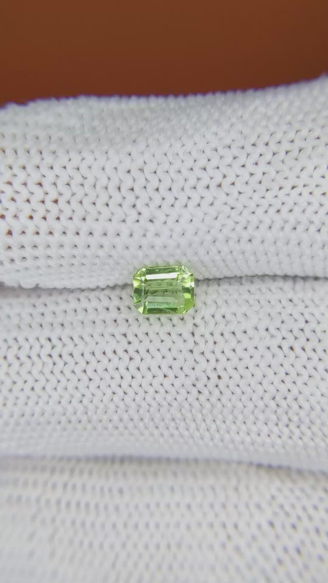 0.54 Ct. Yellowish Green Peridot from Pakistan Size Video