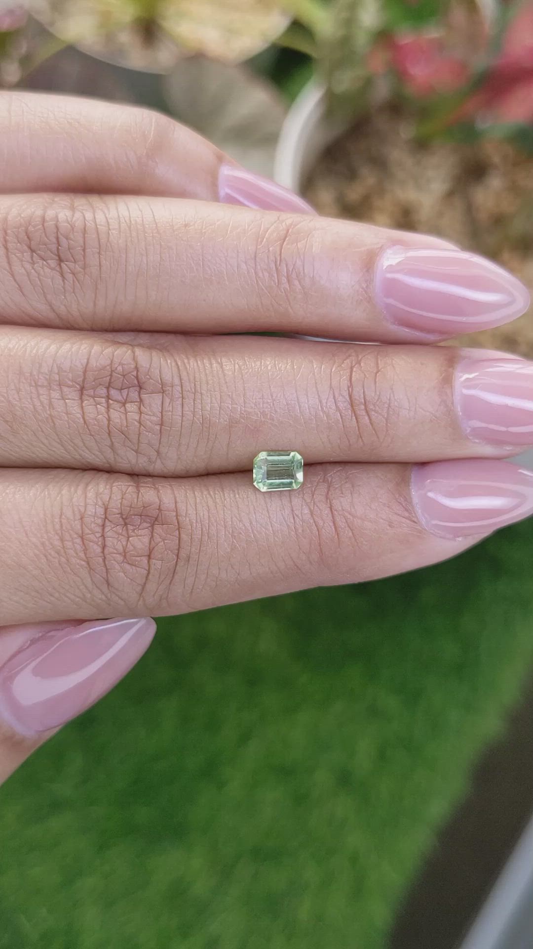 0.54 Ct. Yellowish Green Peridot from Pakistan Size Video