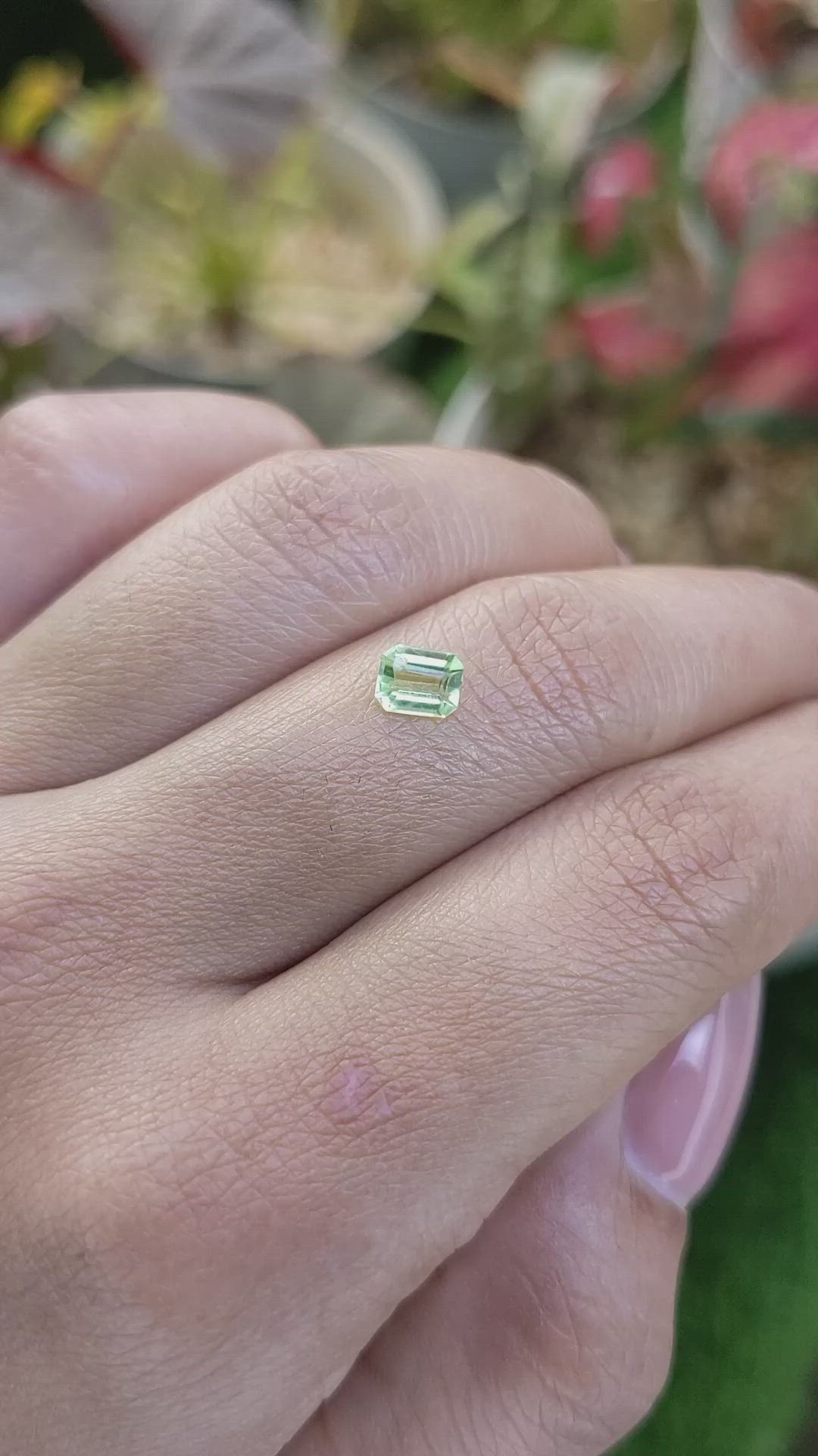 0.54 Ct. Yellowish Green Peridot from Pakistan Size Video