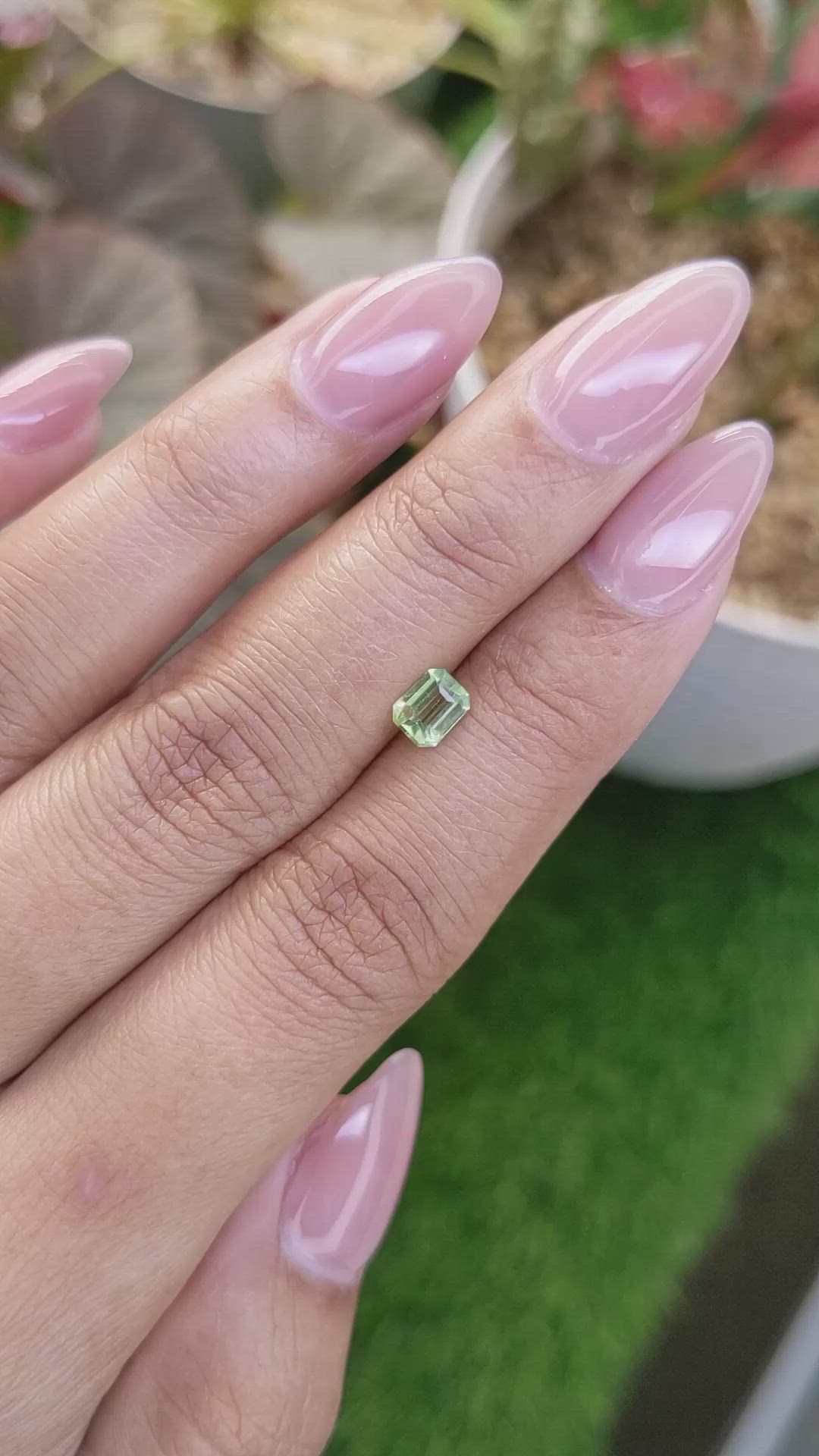0.54 Ct. Yellowish Green Peridot from Pakistan Size Video