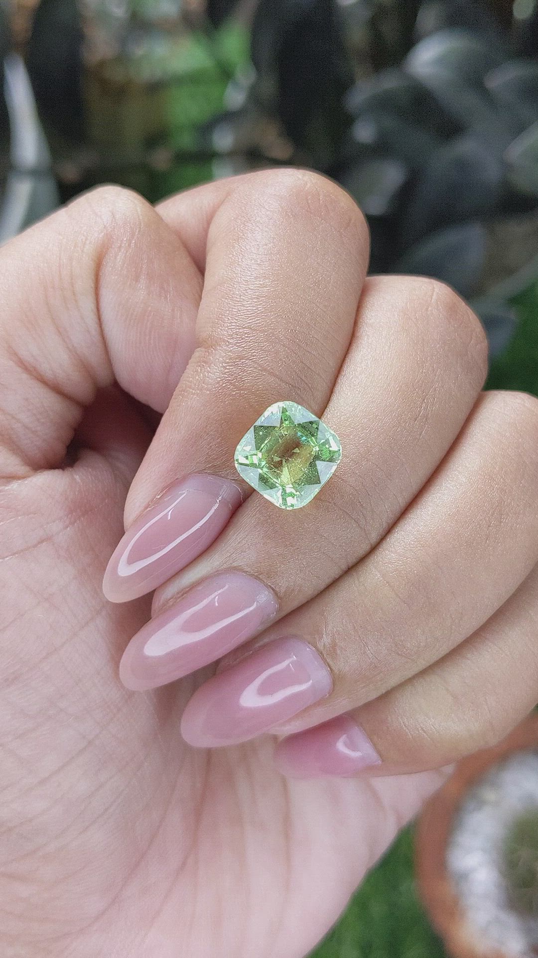 3.99 Ct. Green Grossular Garnet from Tanzania Size Video