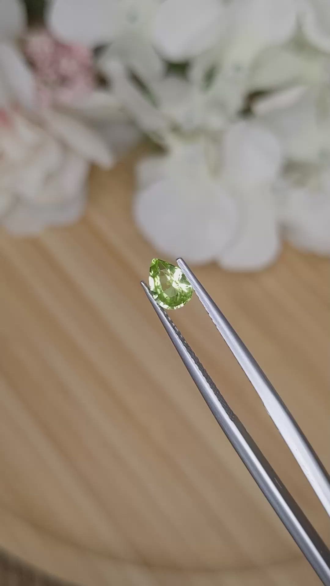 0.57 Ct. Yellowish Green Peridot from Pakistan Size Video