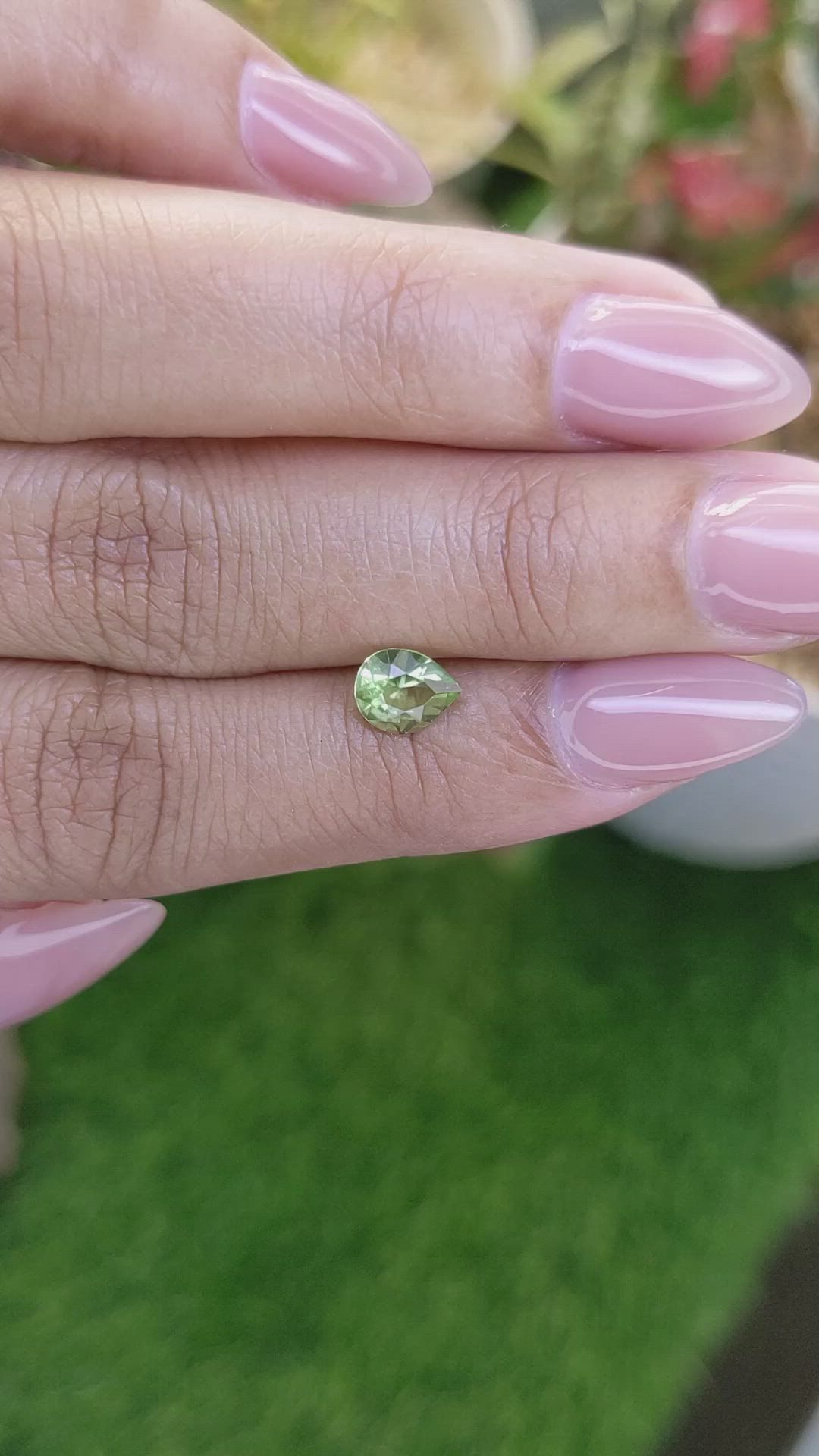 0.79 Ct. Yellowish Green Peridot from Pakistan Size Video