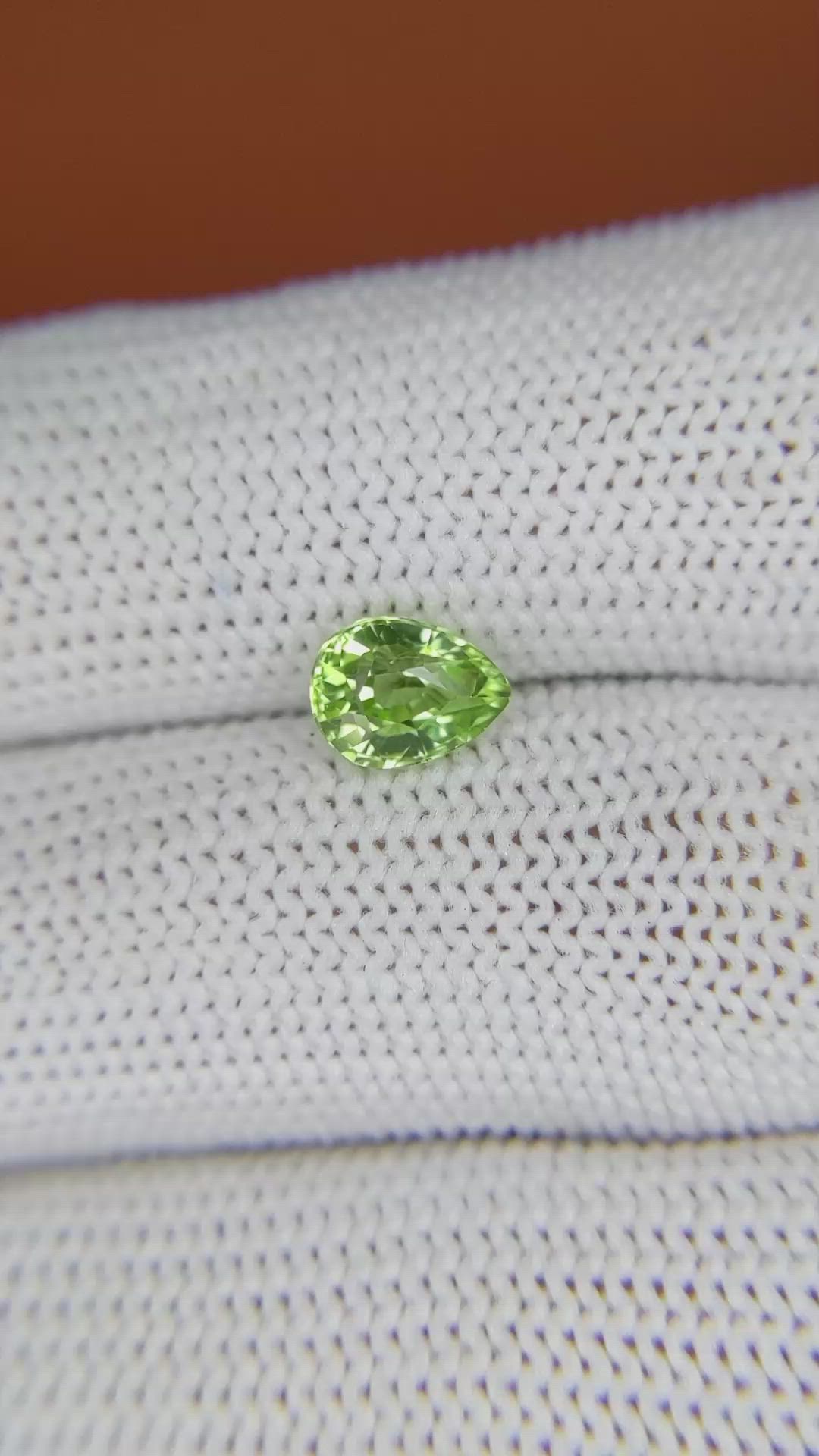 1.15 Ct. Yellowish Green Peridot from Pakistan Size Video