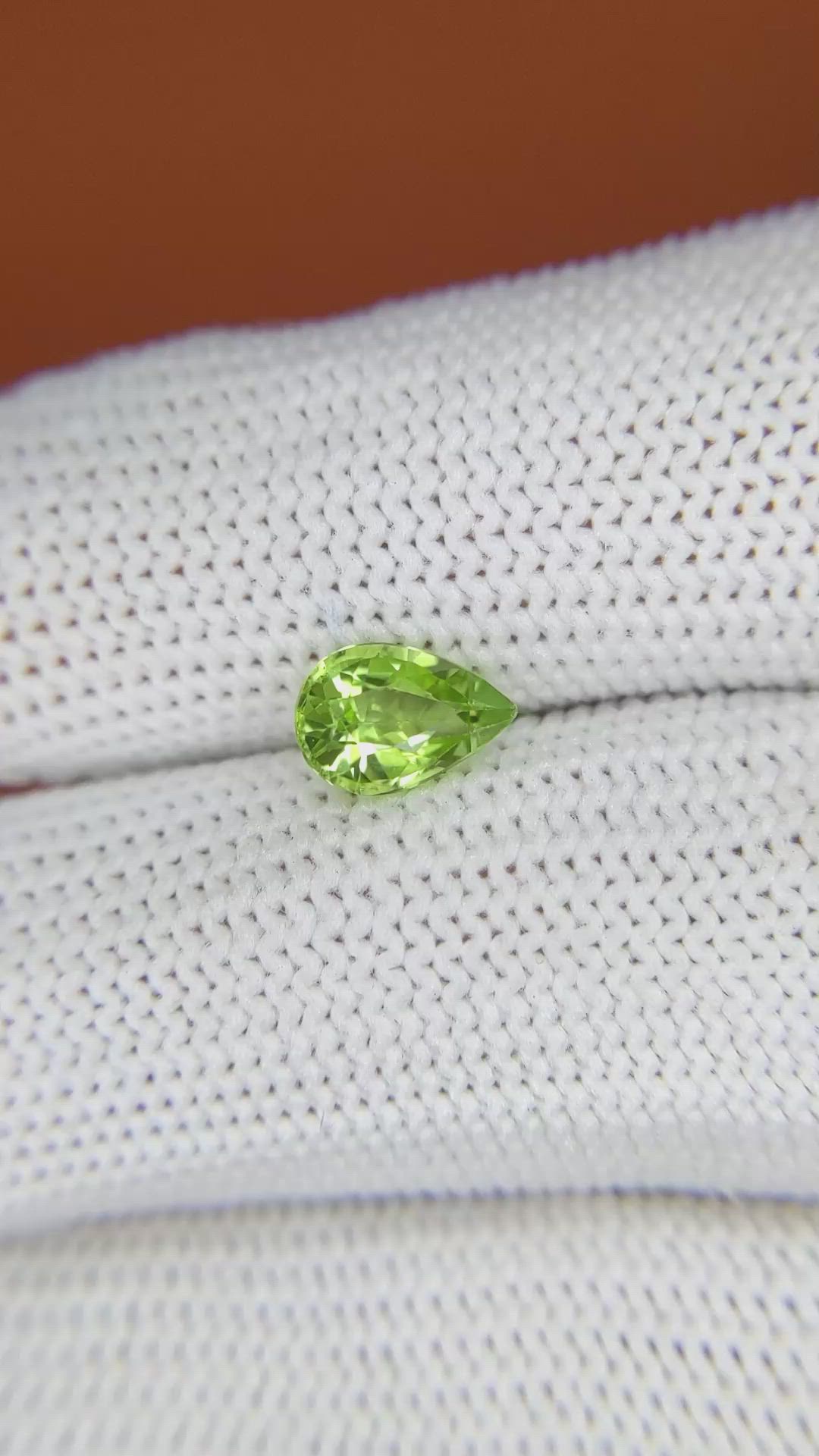 1.12 Ct. Yellowish Green Peridot from Pakistan Size Video
