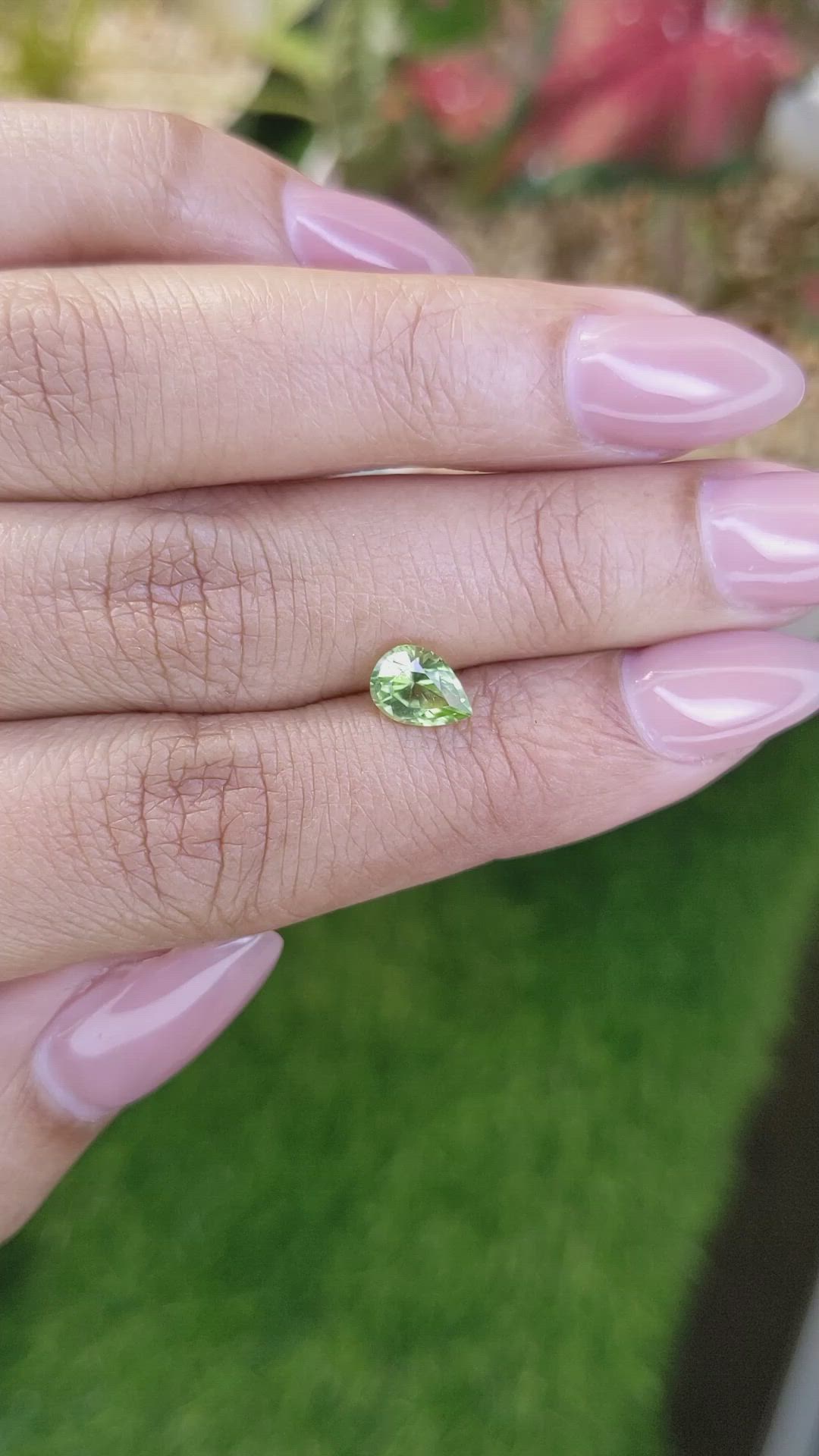 0.95 Ct. Yellowish Green Peridot from Pakistan Size Video