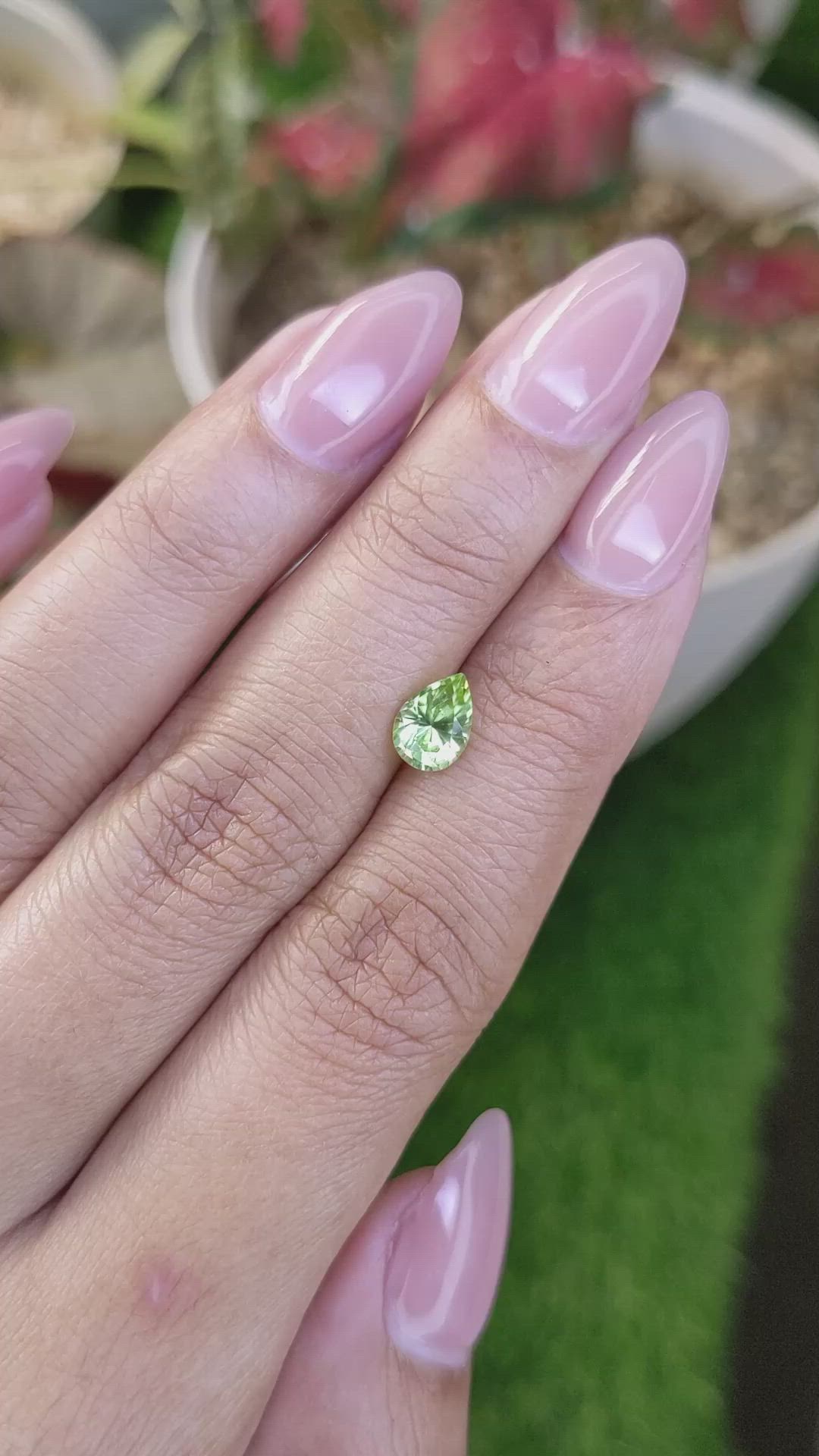 0.95 Ct. Yellowish Green Peridot from Pakistan Size Video