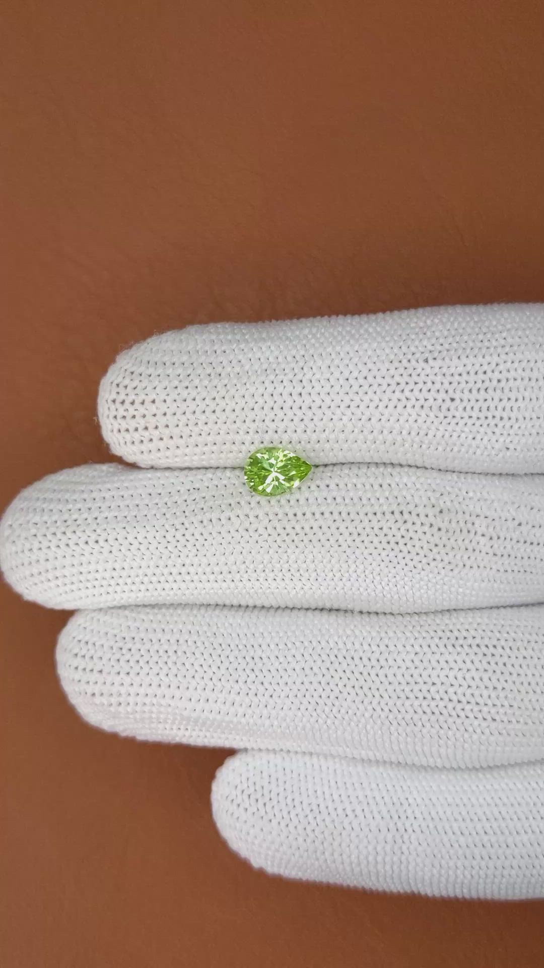 0.95 Ct. Yellowish Green Peridot from Pakistan Size Video