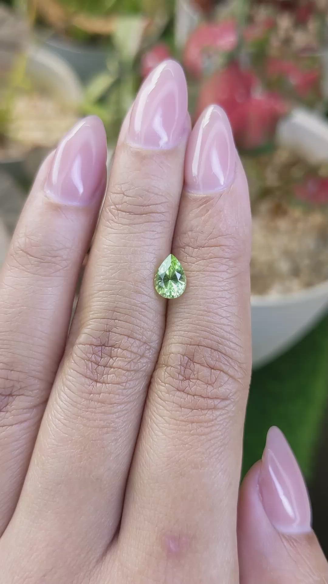 0.95 Ct. Yellowish Green Peridot from Pakistan Size Video