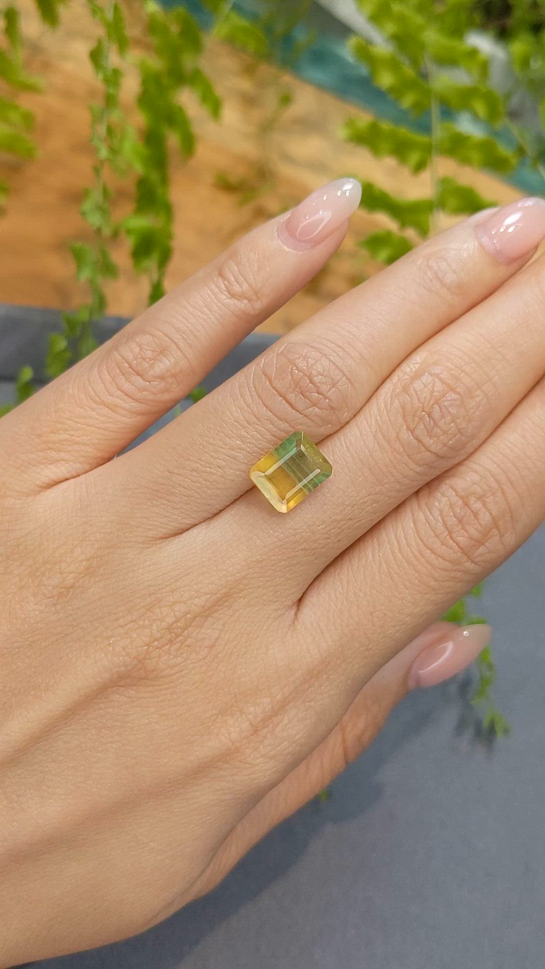 3.36 Ct. Bi Color Fluorite from China Size Video