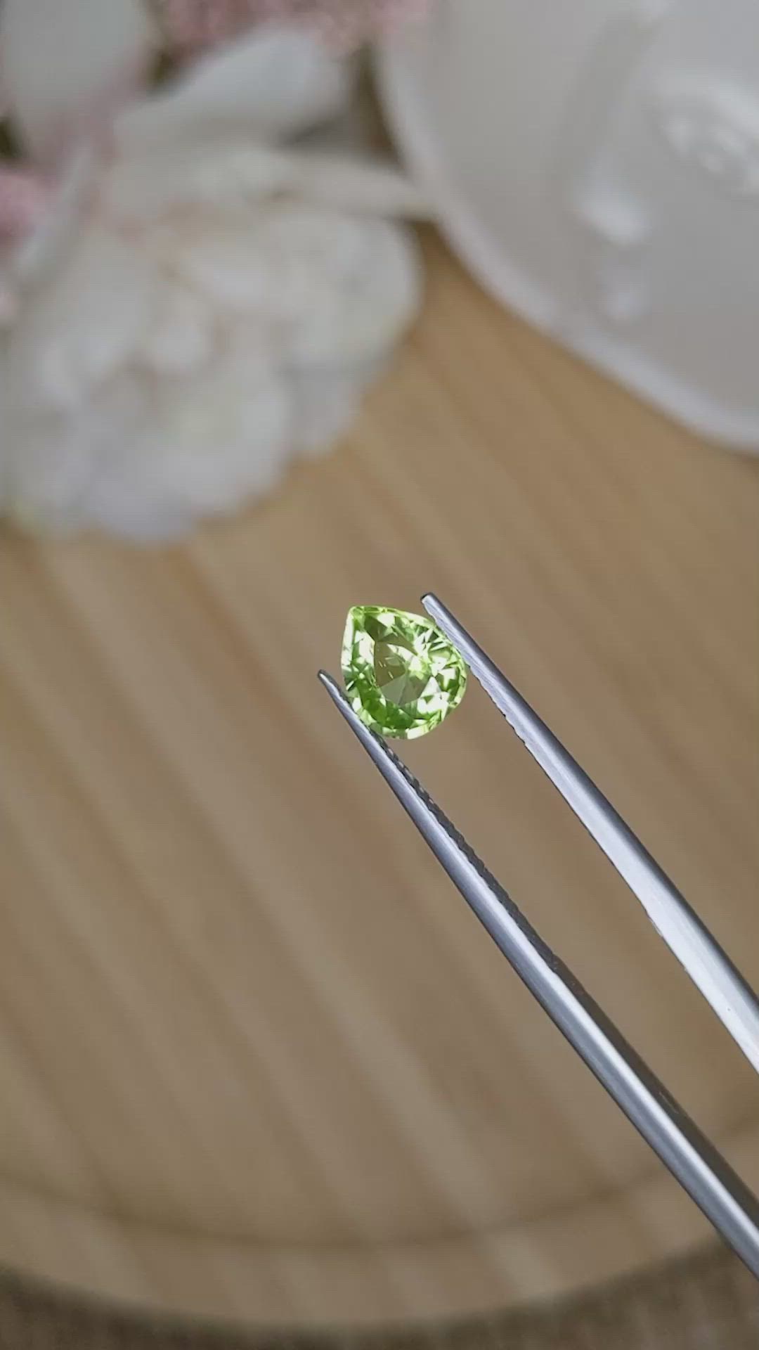 1.11 Ct. Yellowish Green Peridot from Pakistan Size Video