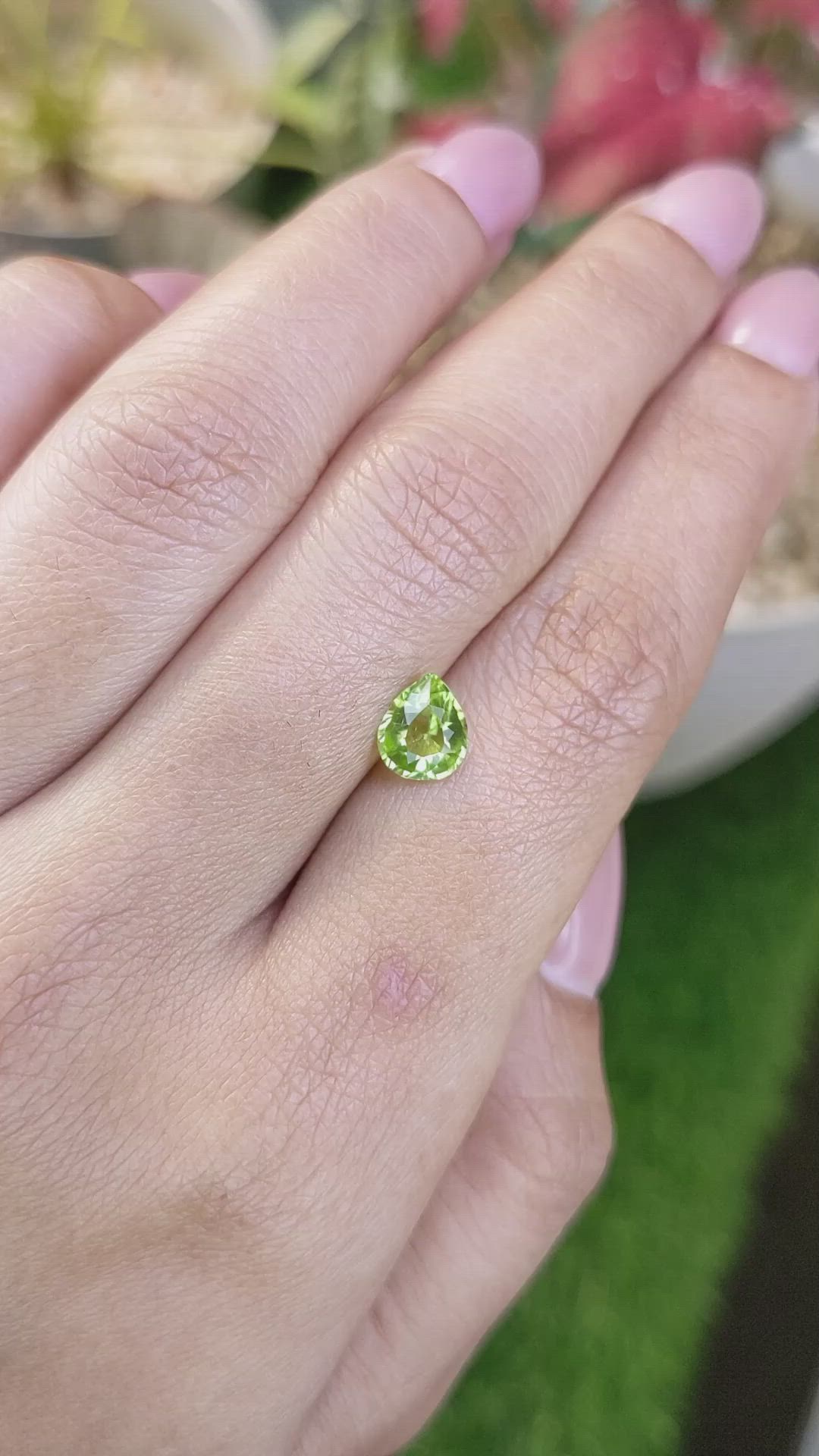 1.11 Ct. Yellowish Green Peridot from Pakistan Size Video