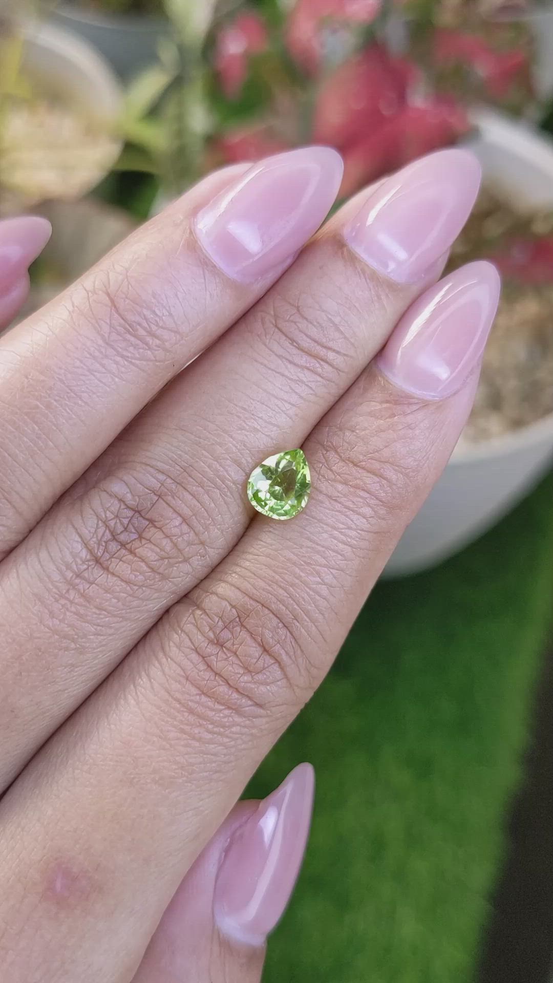 1.11 Ct. Yellowish Green Peridot from Pakistan Size Video