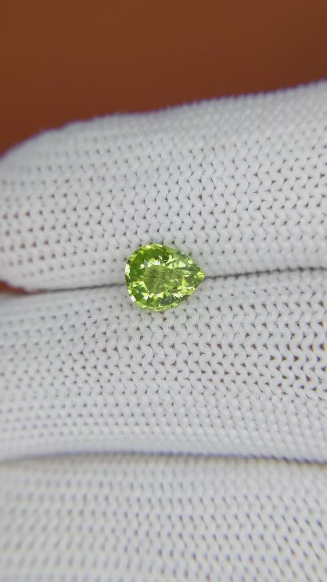 1.11 Ct. Yellowish Green Peridot from Pakistan Size Video