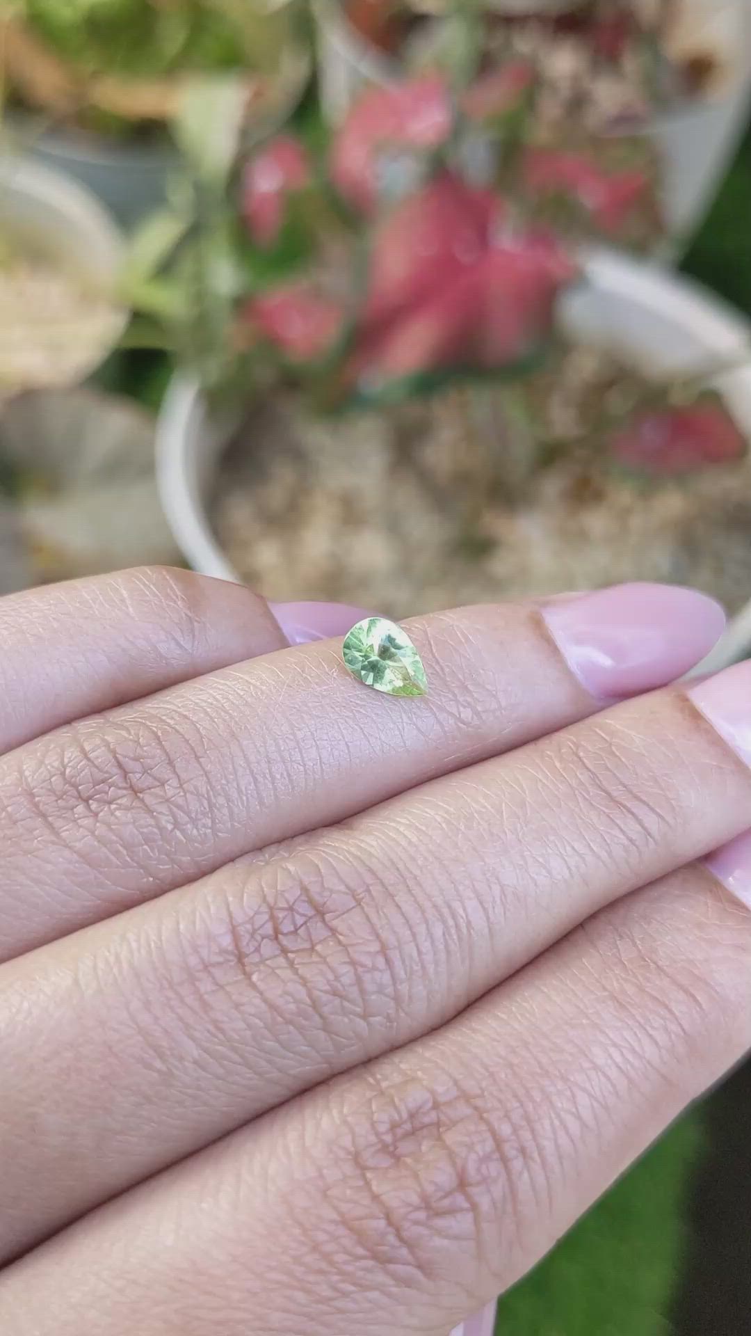 0.66 Ct. Green (Lime Green) Peridot from Pakistan Size Video