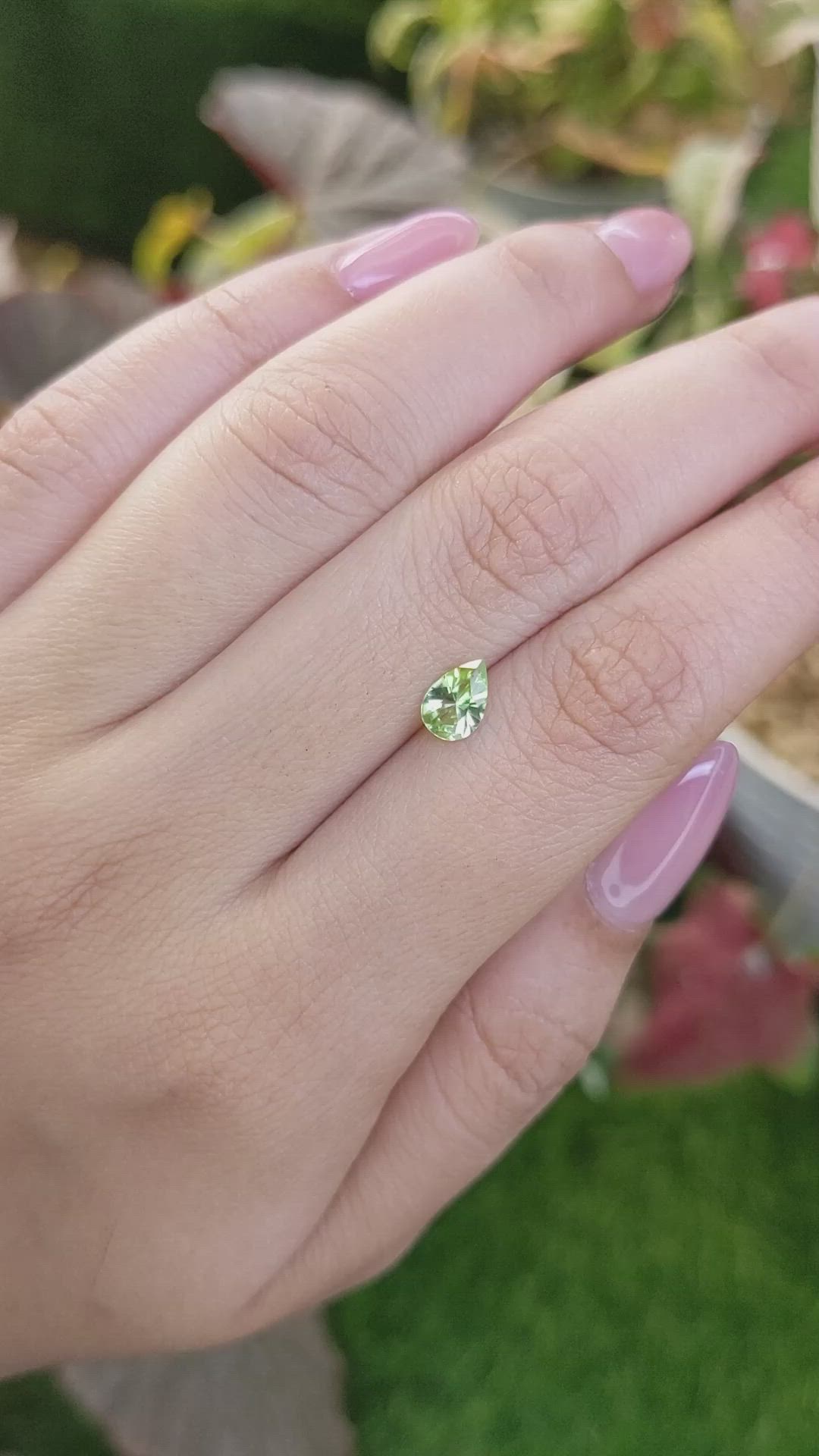 0.59 Ct. Green (Lime Green) Peridot from Pakistan Size Video