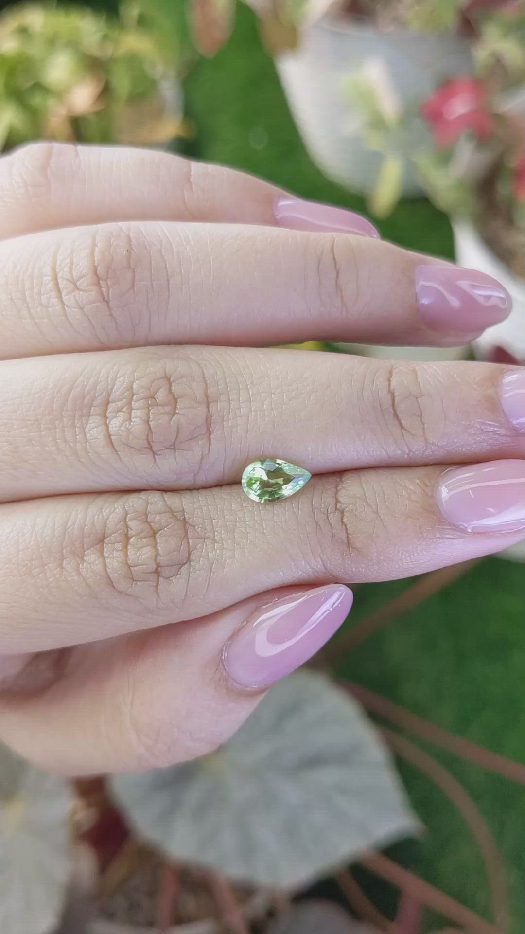0.68 Ct. Green (Lime Green) Peridot from Pakistan Size Video
