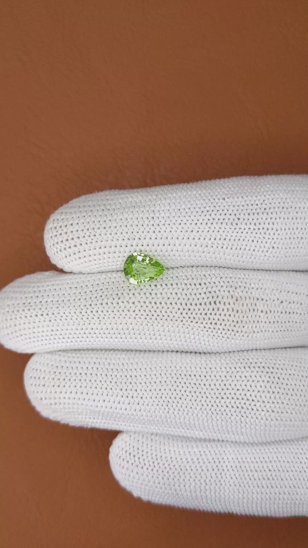 1.08 Ct. Green (Lime Green) Peridot from Pakistan Size Video
