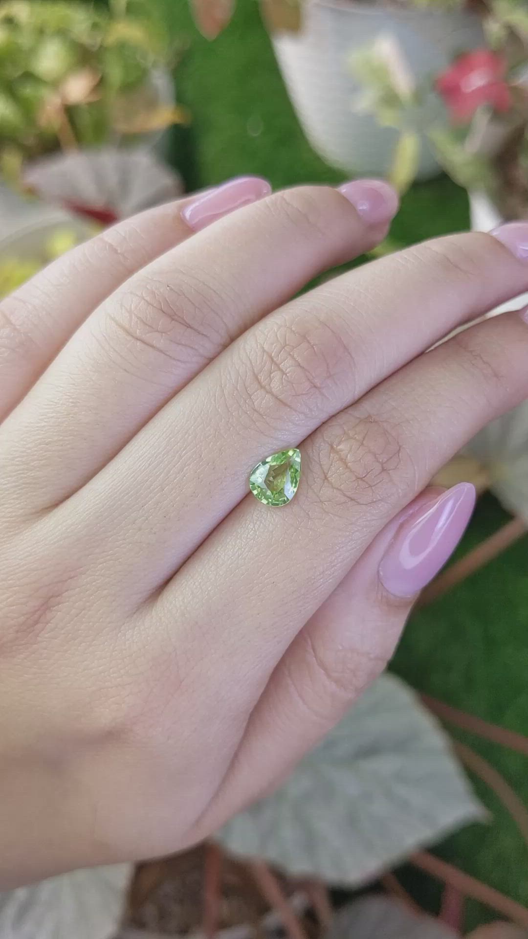 1.08 Ct. Green (Lime Green) Peridot from Pakistan Size Video