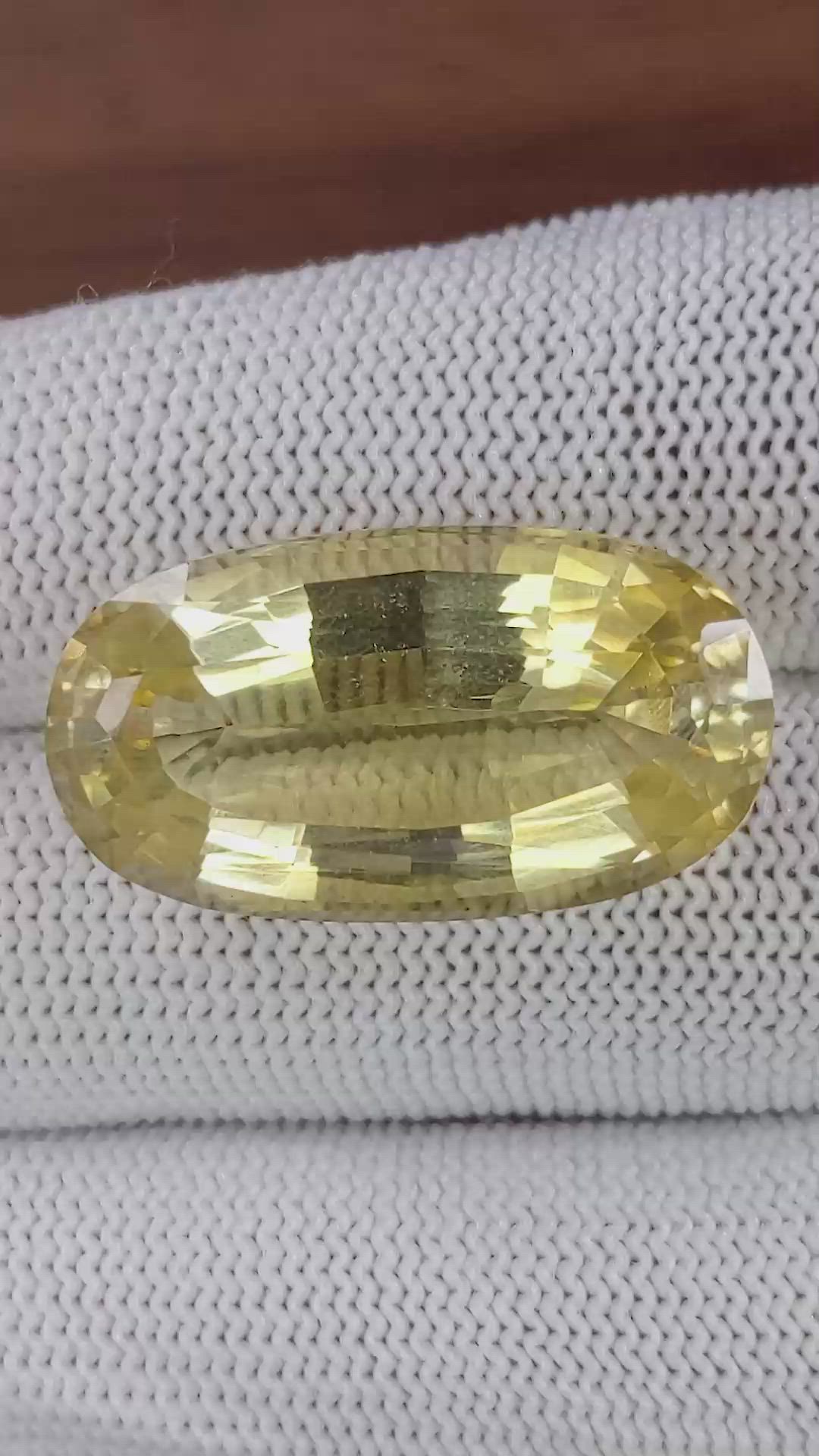 30.19 Ct. Yellow Citrine from Ceylon (Sri Lanka) Size Video