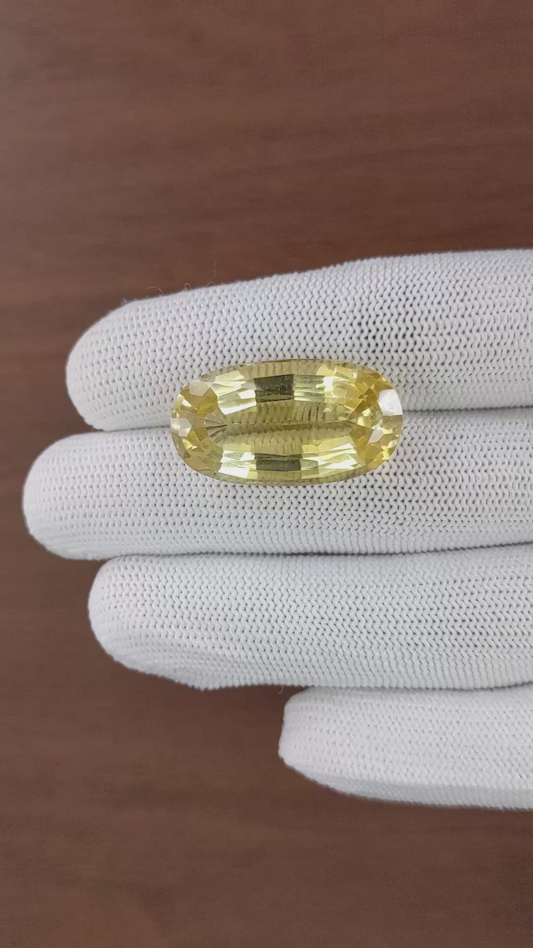 30.19 Ct. Yellow Citrine from Ceylon (Sri Lanka) Size Video