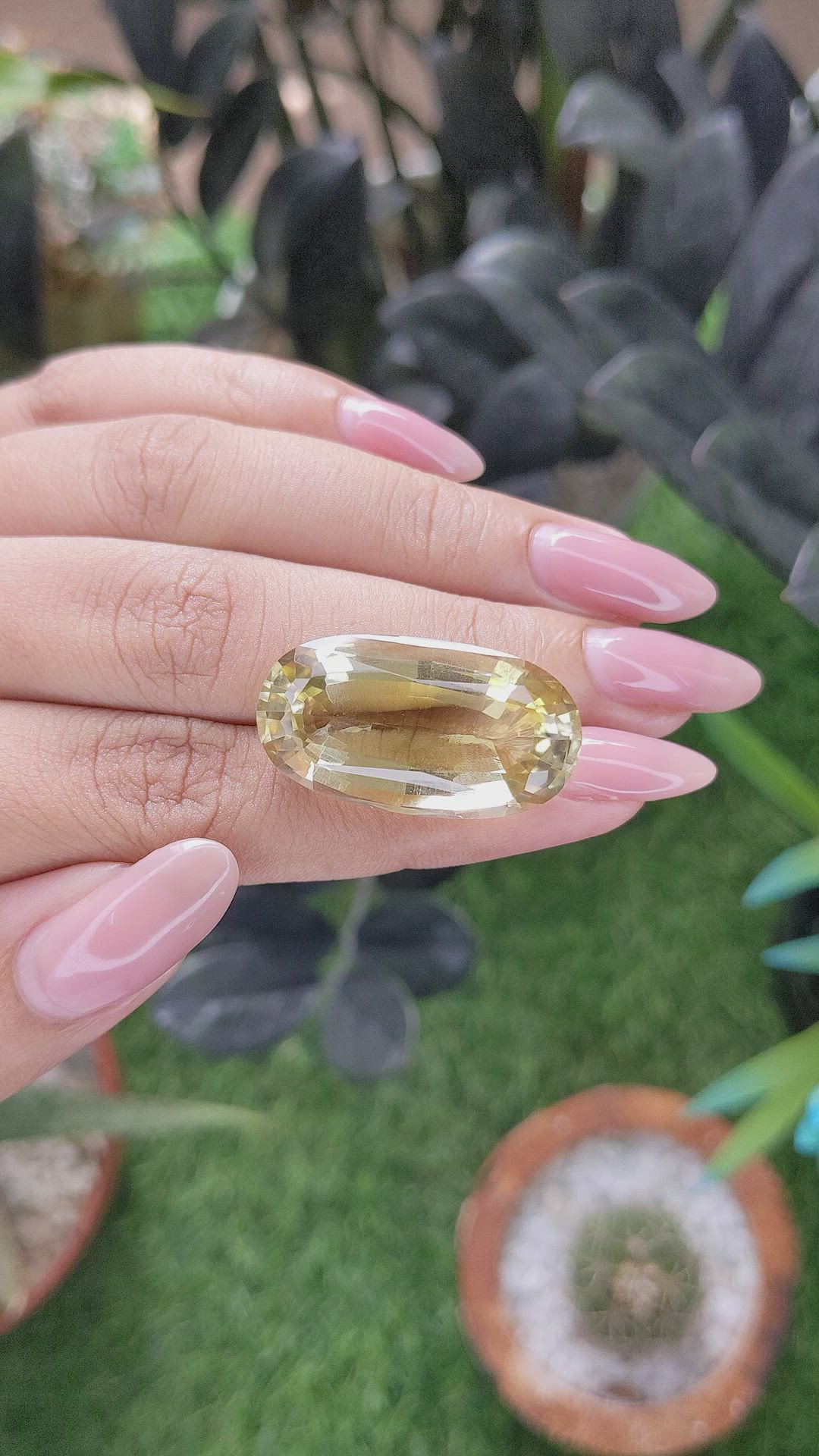 30.19 Ct. Yellow Citrine from Ceylon (Sri Lanka) Size Video
