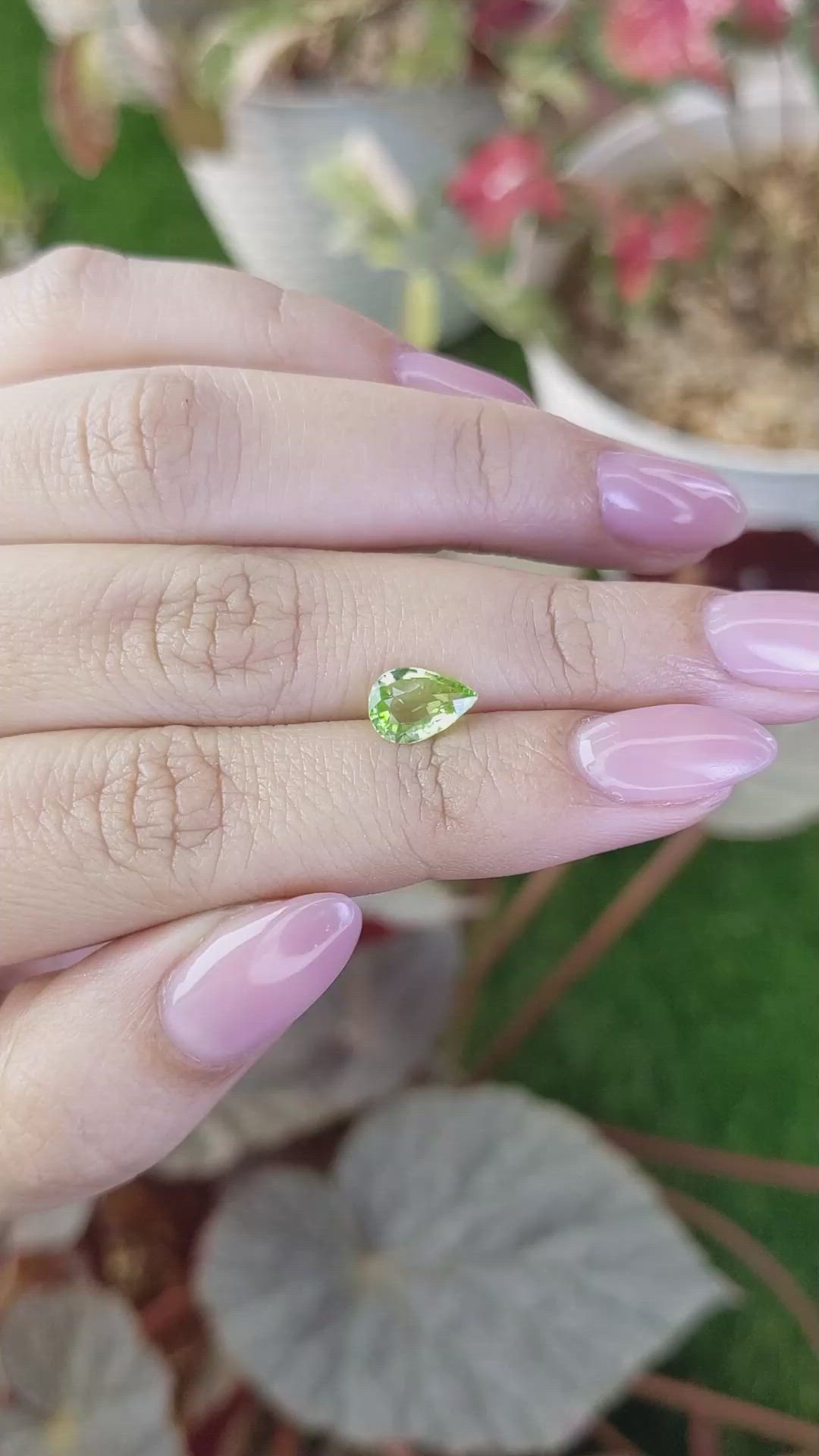 1.06 Ct. Green (Lime Green) Peridot from Pakistan Size Video